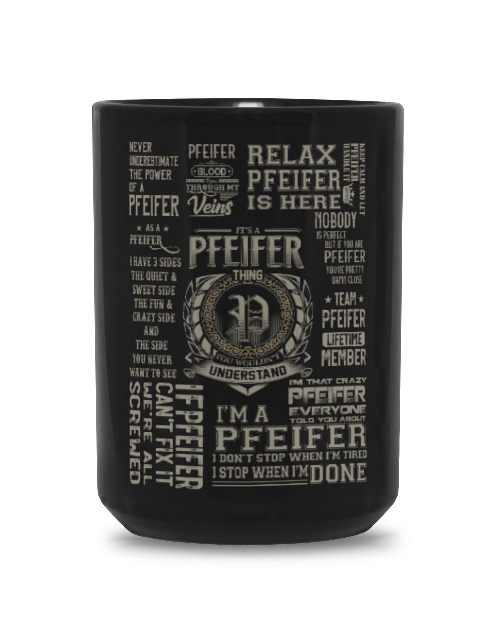 Fbus03342 Pfeifer H45 Black Mug 15oz black 15oz