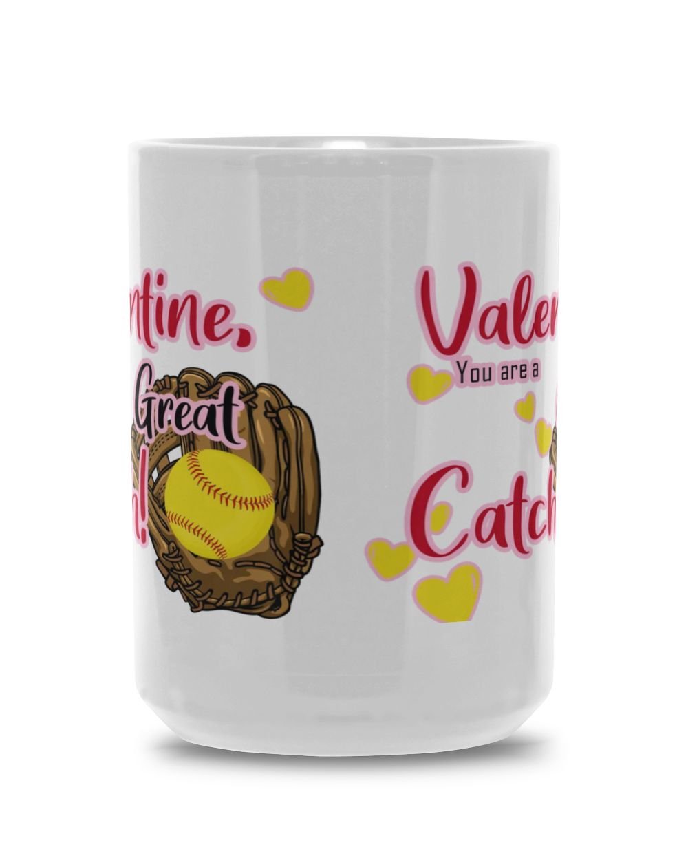 Valentine Mug- For Softball Lovers- Softball Mug Gifts Magic Mug 15oz white 15oz