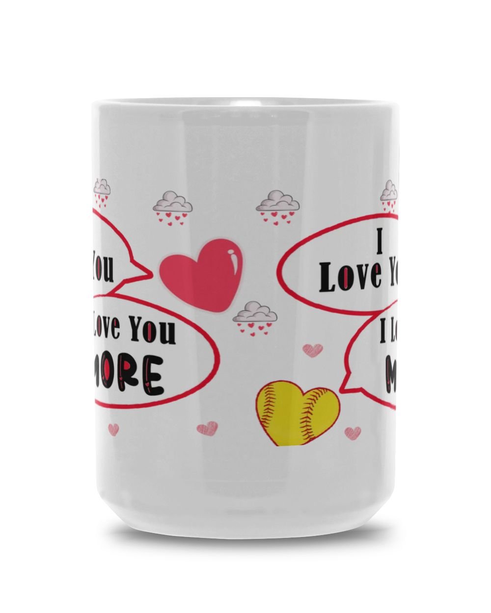 Valentine Mug- For Softball Lovers- Softball Mug Gifts Magic Mug 15oz white 15oz