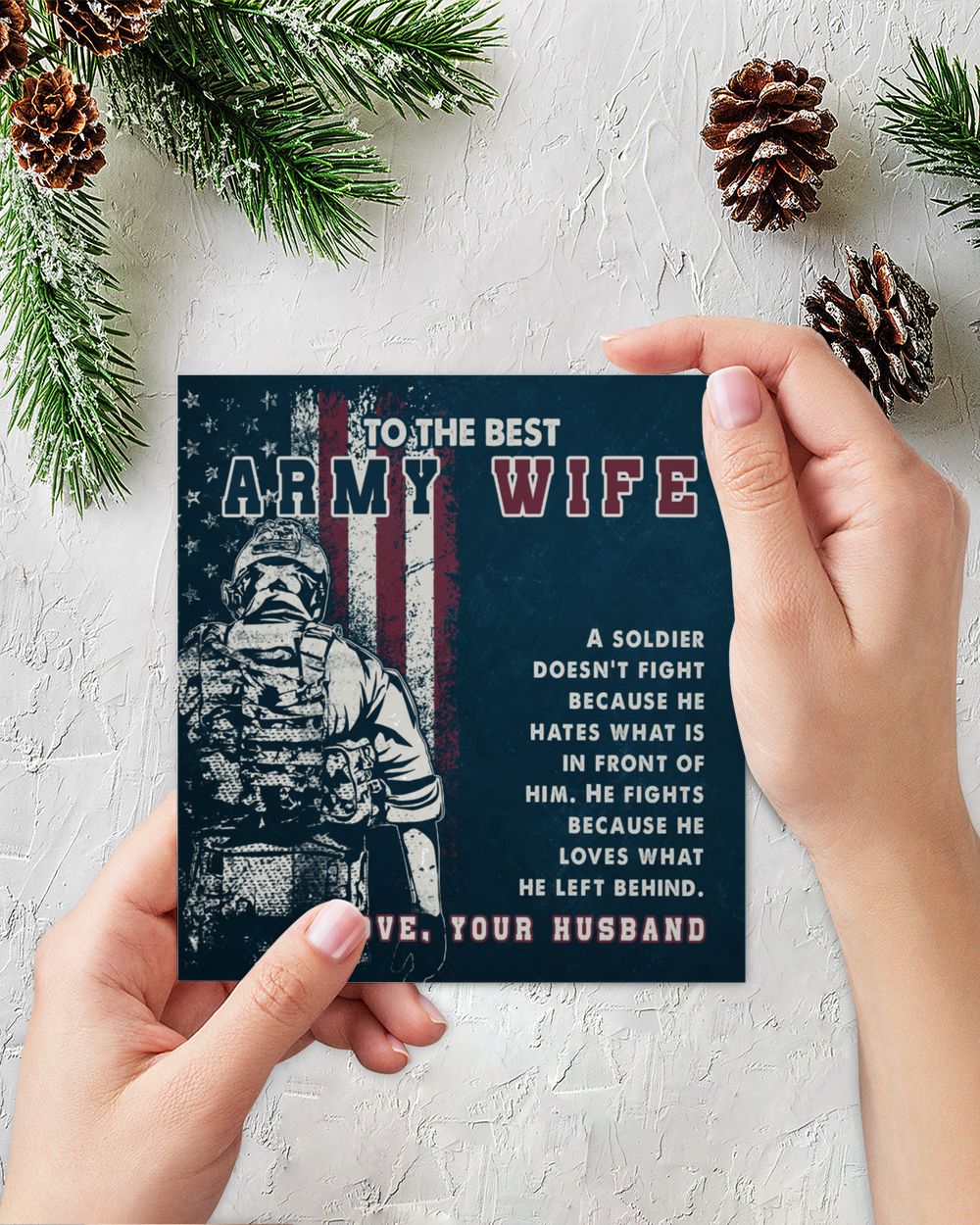 Jewelry Gift For Army Wife From Husband With Message Card - To The Best Army Wife Love Knot Silver Necklace no-gift-wrap standard-box