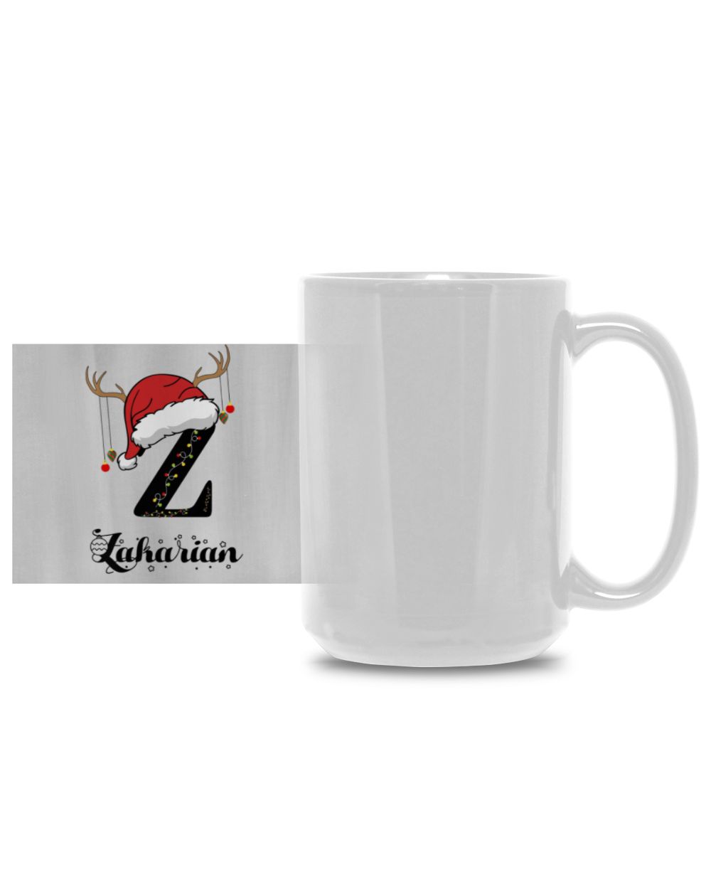 ZAKARIAN Christmas White Mug 15oz white 15oz