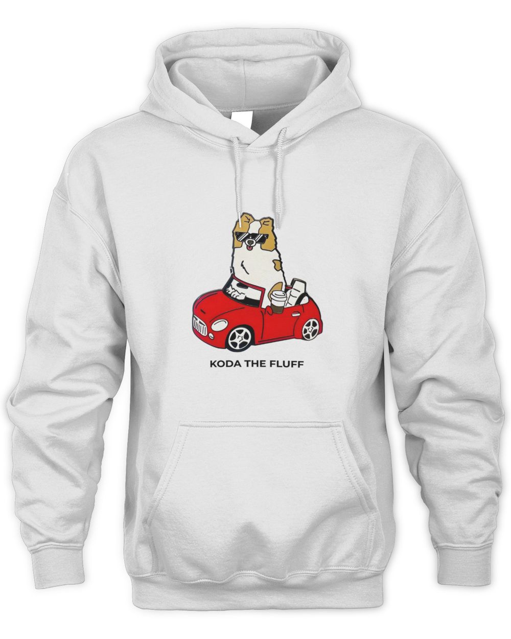 Koda the Fluff Love Unisex Premium Hoodie white s