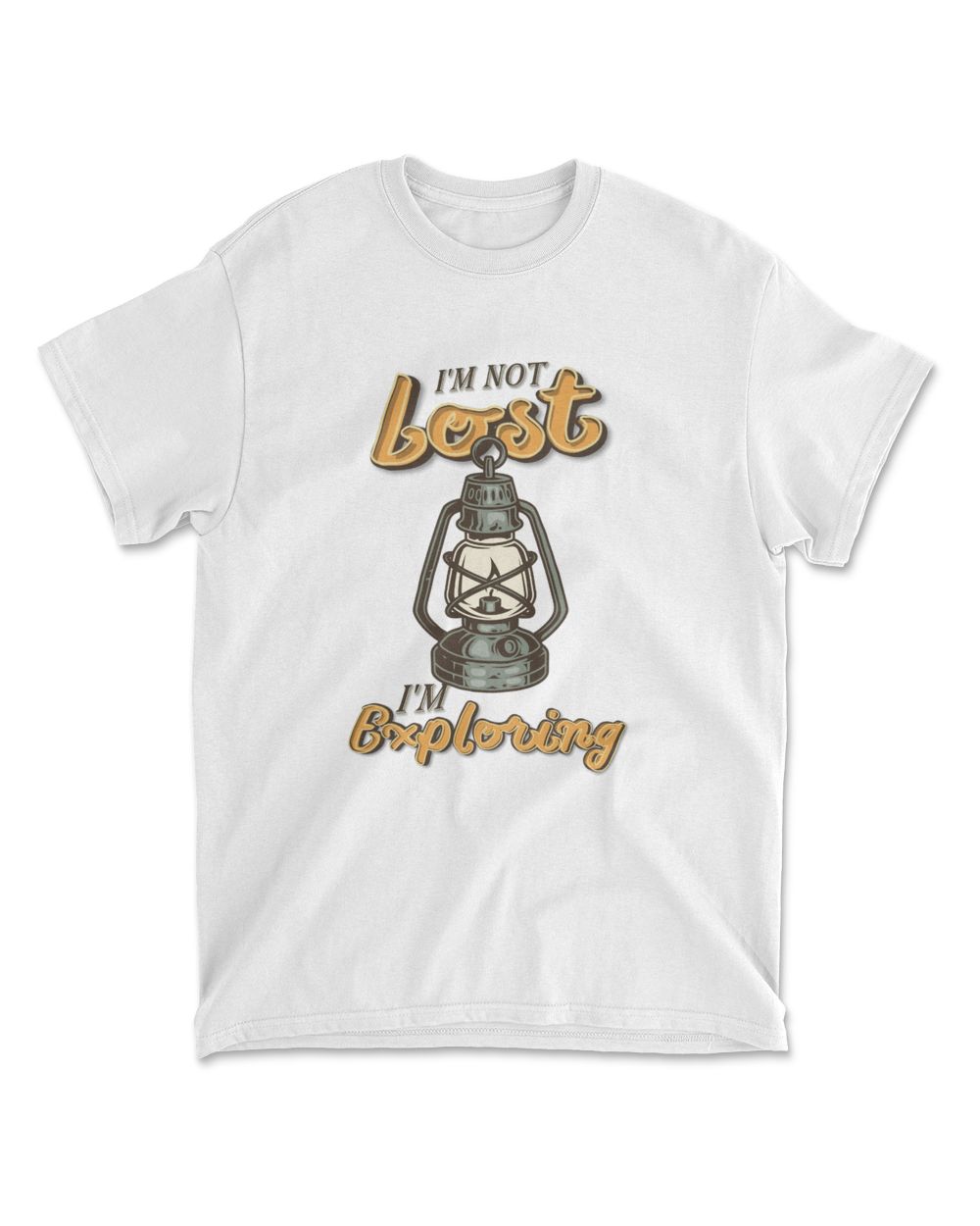 I'm Not Lost I'm Exploring Vintage Men's Standard T-Shirt white s