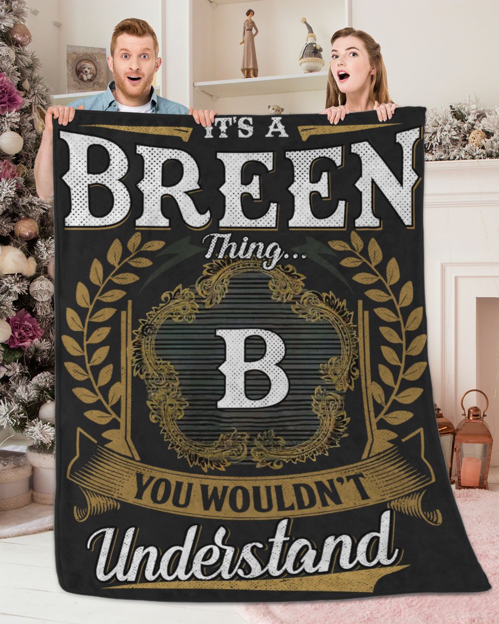 BREEN-NT-B1 Premium Mink Sherpa Blanket (60x80in) black 60x80in