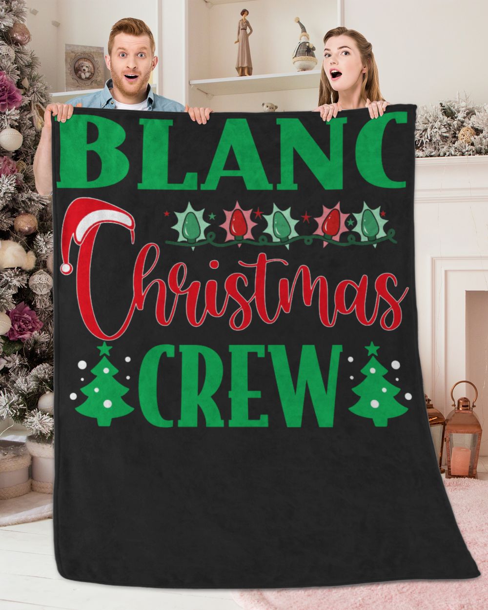BLANC-NT-XM11-01 Premium Mink Sherpa Blanket (60x80in) black 60x80in
