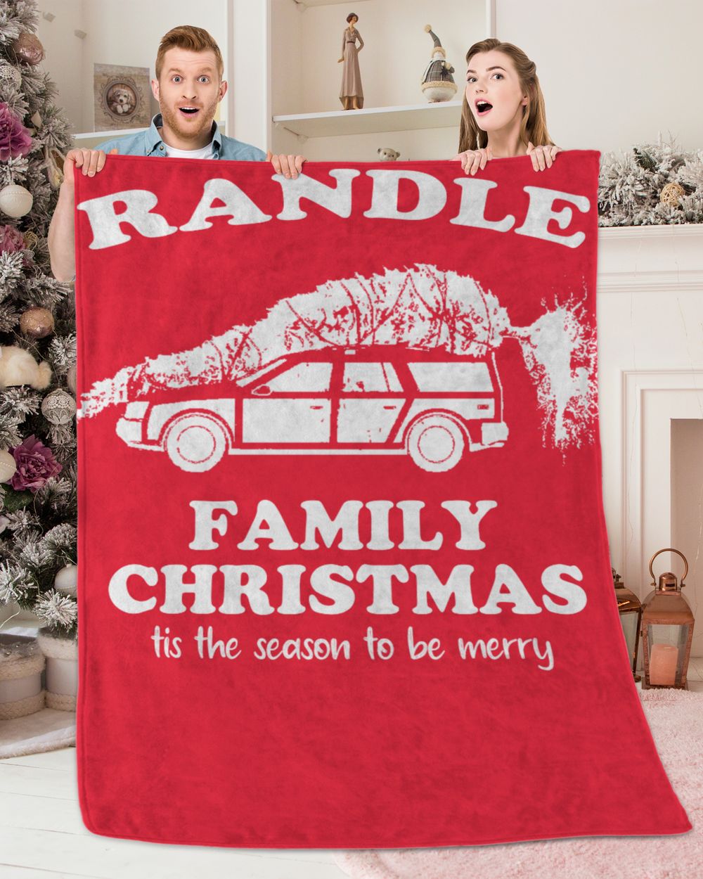 RANDLE-NT-XM6 Premium Mink Sherpa Blanket (60x80in) red 60x80in