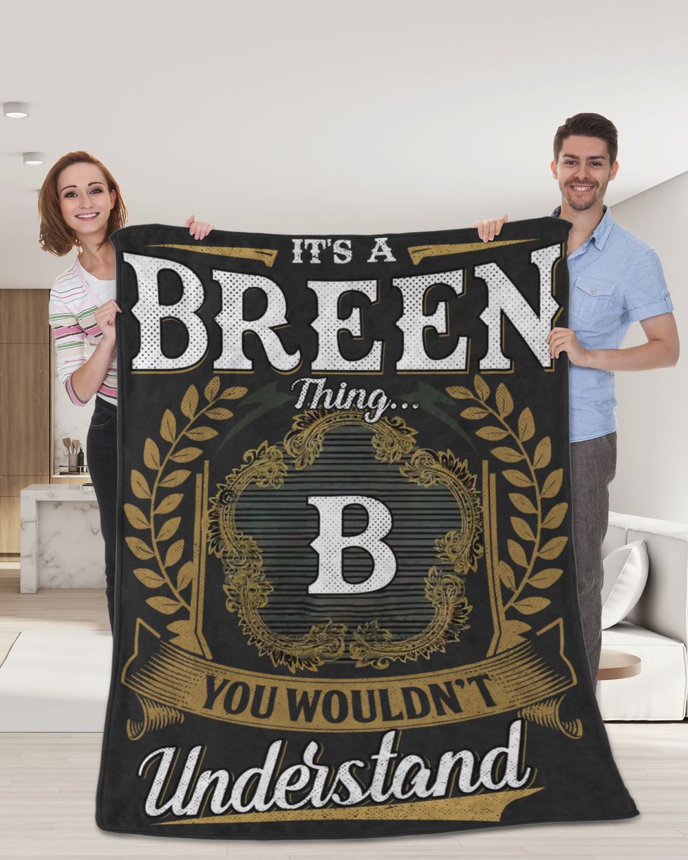 BREEN-NT-B1 Premium Mink Sherpa Blanket (60x80in) black 60x80in