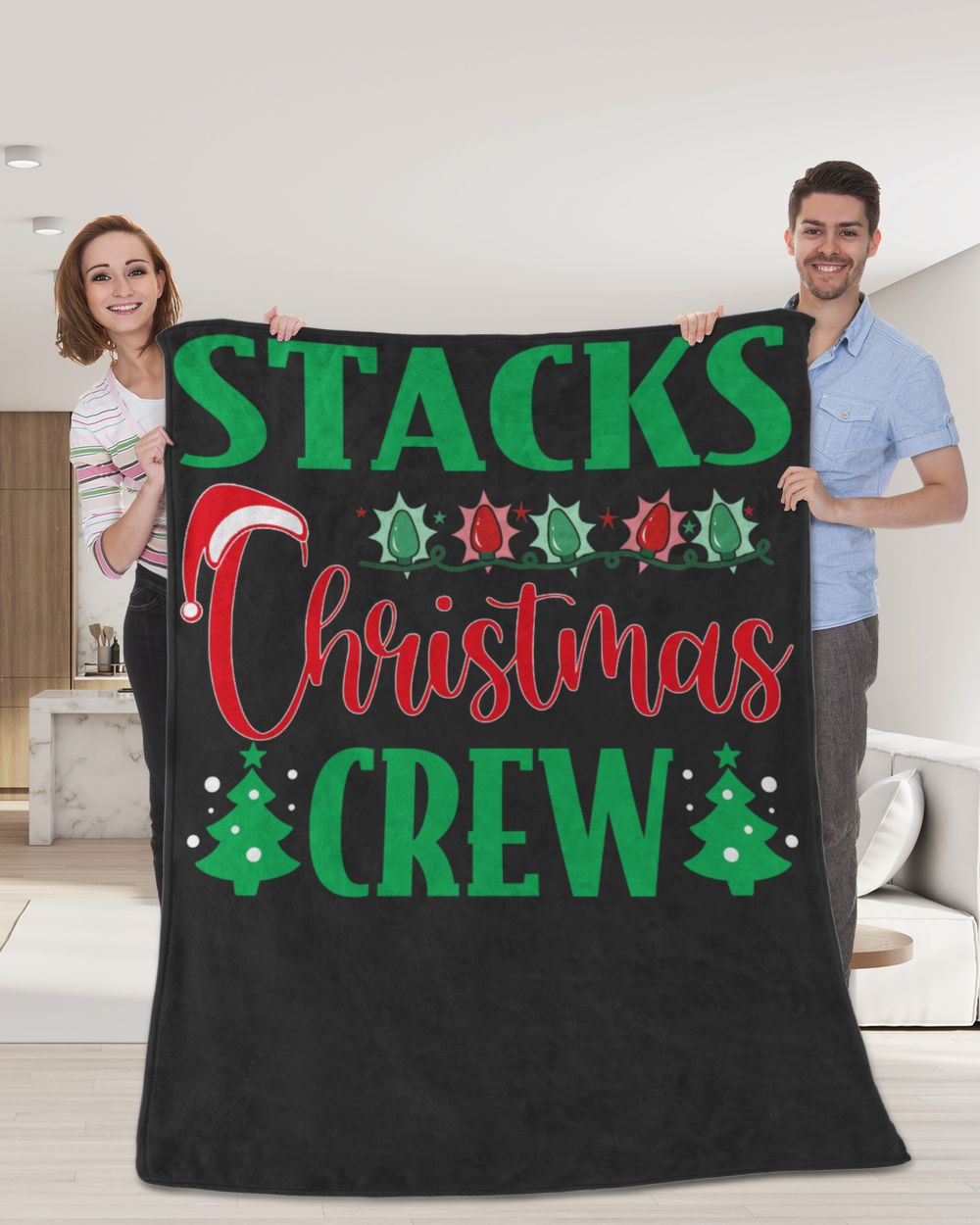 STACKS-NT-XM11-01 Premium Mink Sherpa Blanket (60x80in) black 60x80in