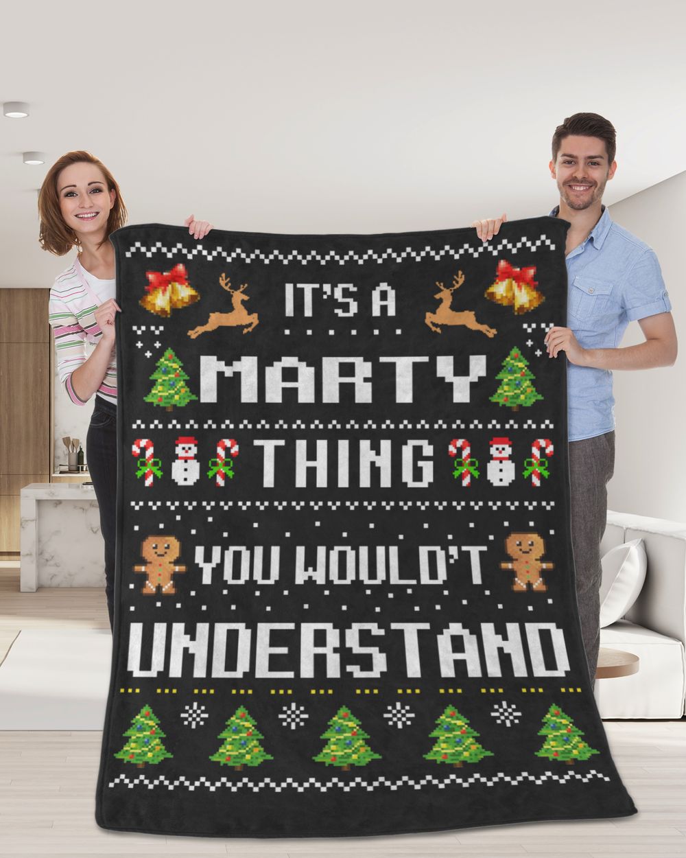 MARTY-NT-XM17-01 Premium Mink Sherpa Blanket (60x80in) black 60x80in