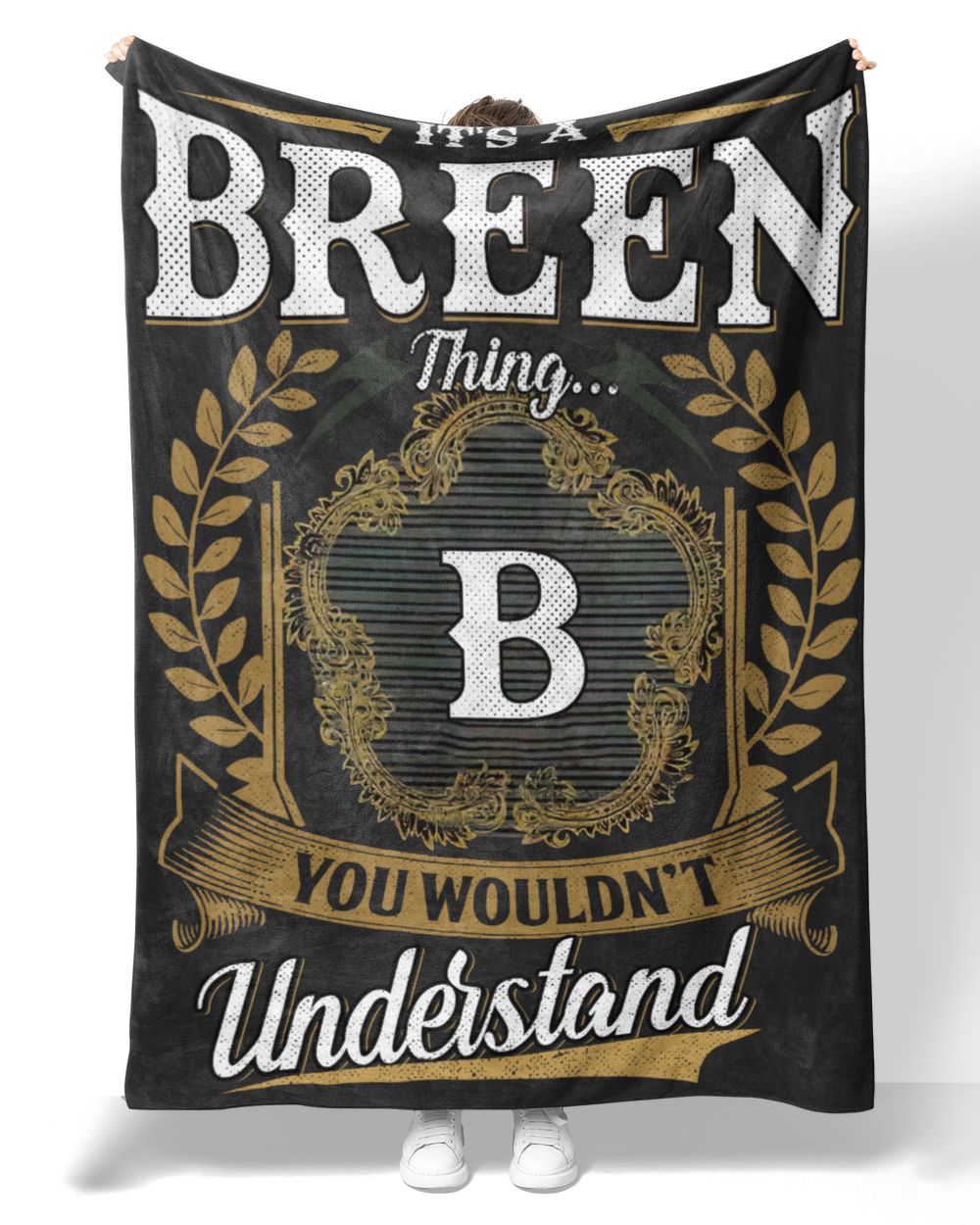BREEN-NT-B1 Premium Mink Sherpa Blanket (60x80in) black 60x80in