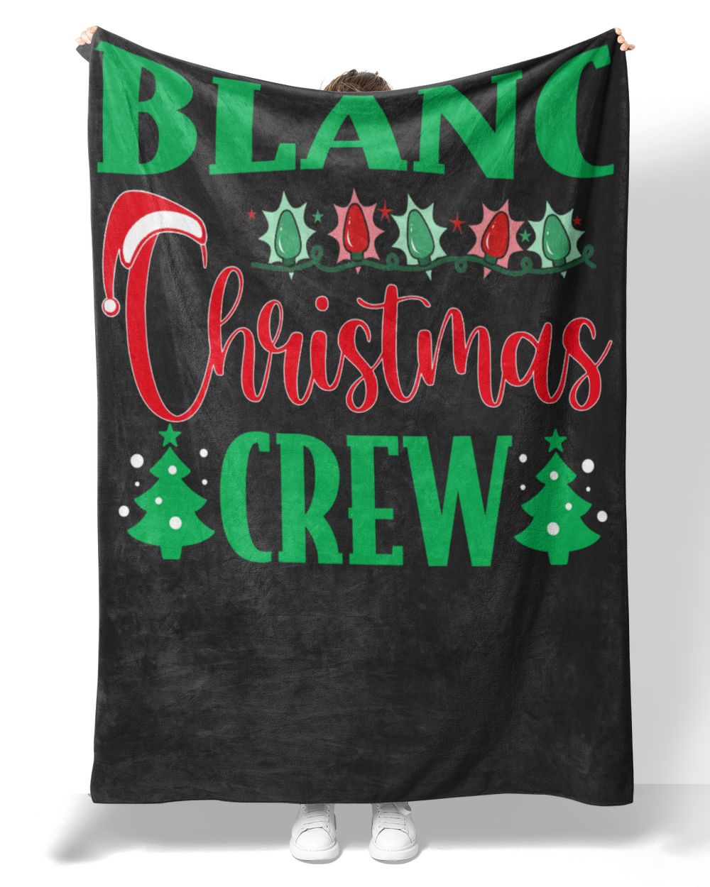 BLANC-NT-XM11-01 Premium Mink Sherpa Blanket (60x80in) black 60x80in