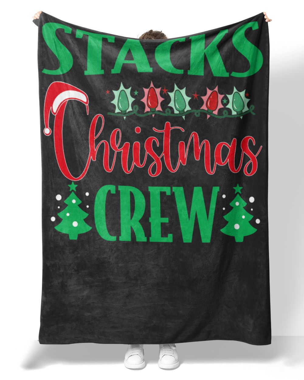 STACKS-NT-XM11-01 Premium Mink Sherpa Blanket (60x80in) black 60x80in