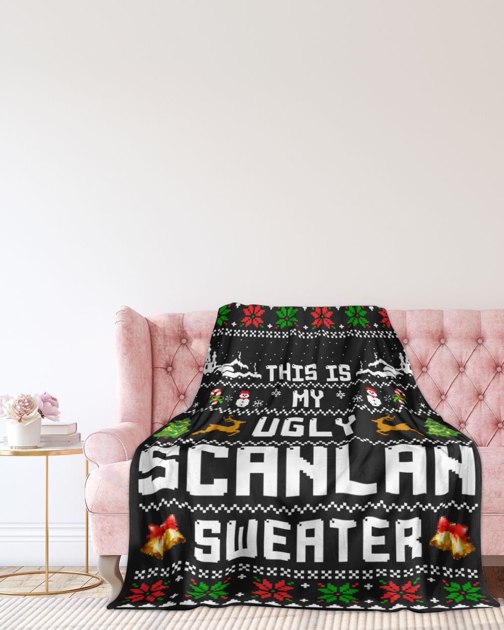 SCANLAN-NT-XM15-01 Premium Mink Sherpa Blanket (60x80in) black 60x80in