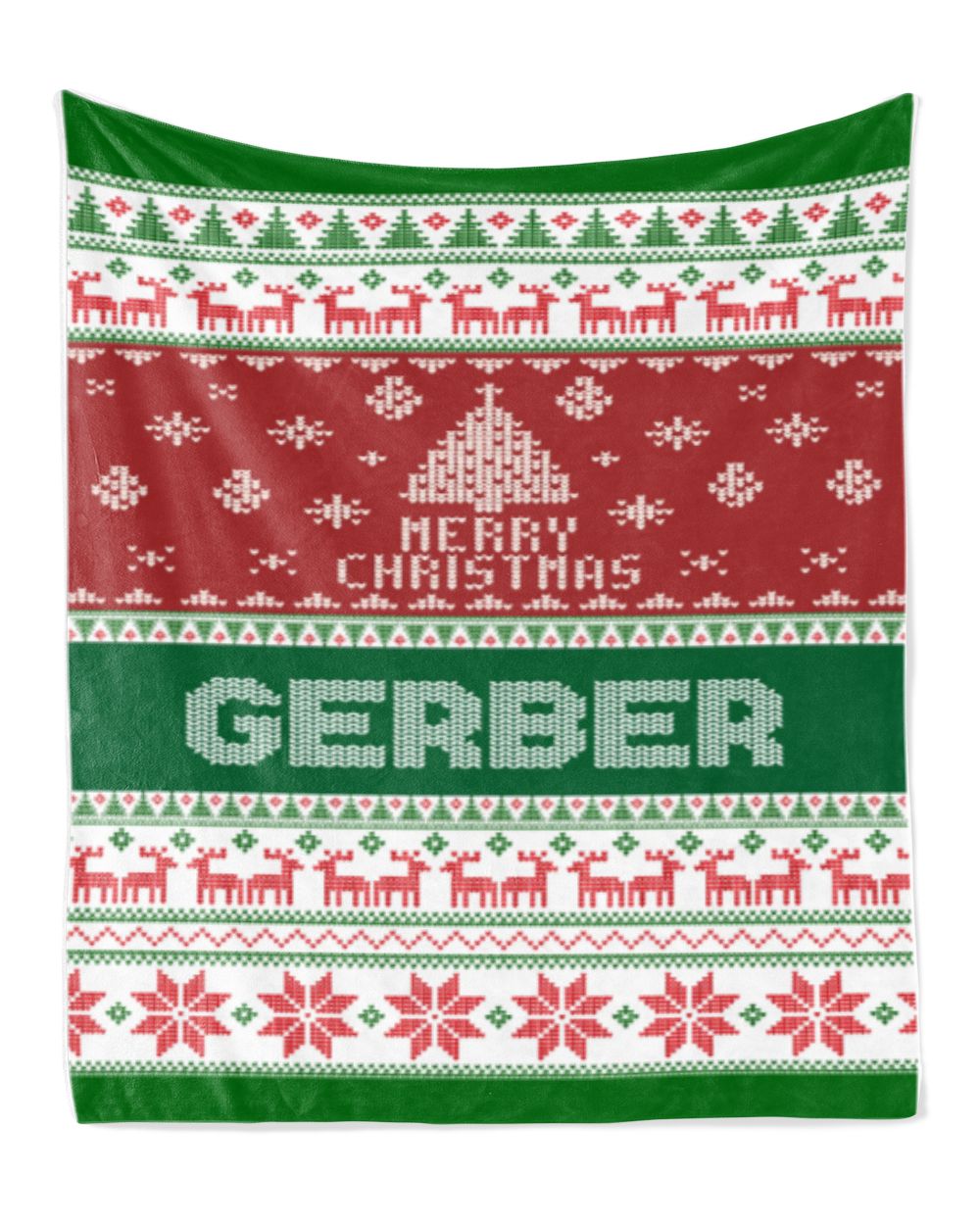 Merry Christmas Fleece Blanket, Personalized Christmas Blanket Gifts for Fbus02015 Gerber XMASBL01 Premium Mink Sherpa Blanket (50x60in) white 50x60in