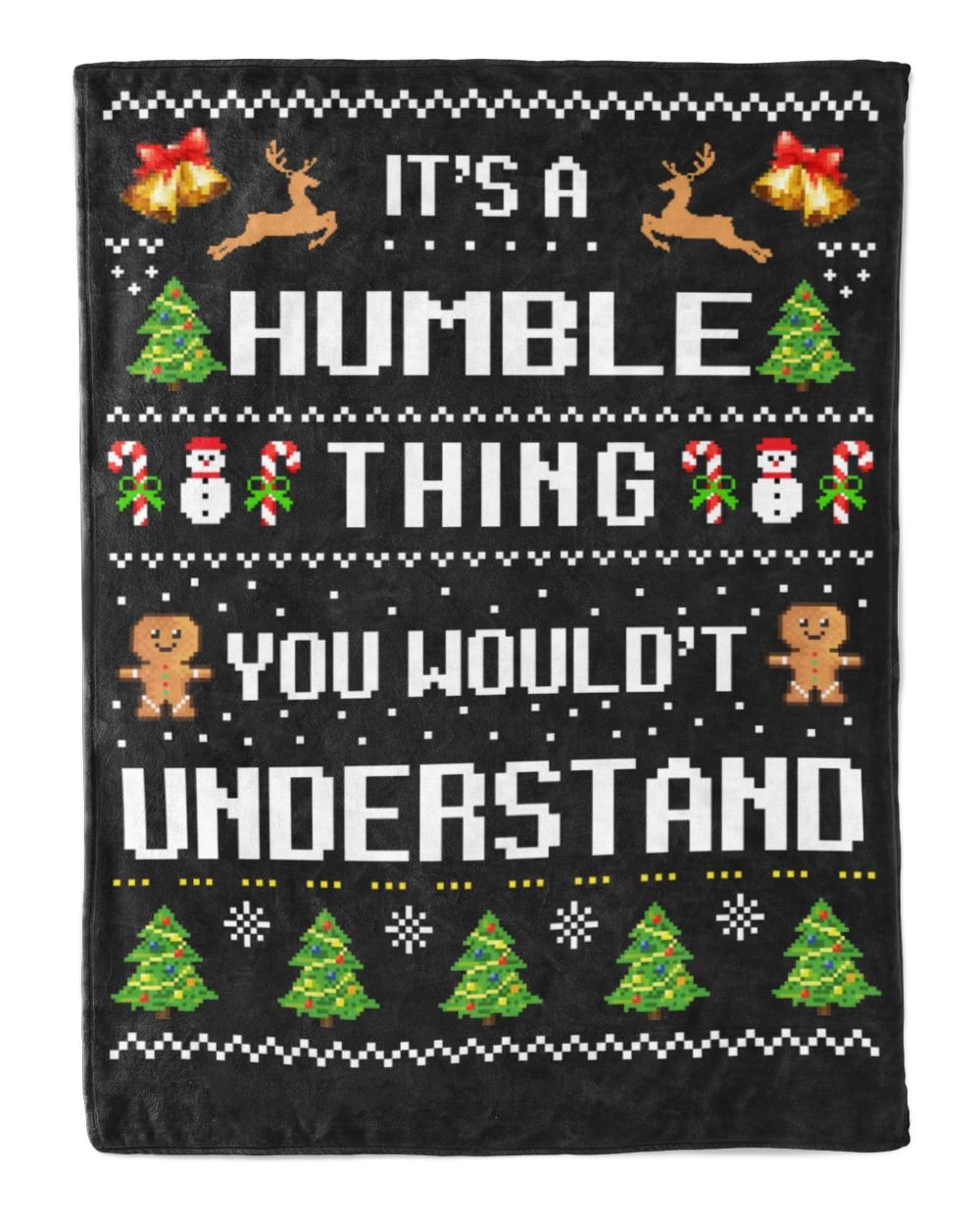 HUMBLE-NT-XM17-01 Cozy Plush Fleece Blanket (60x80in) black 60x80in