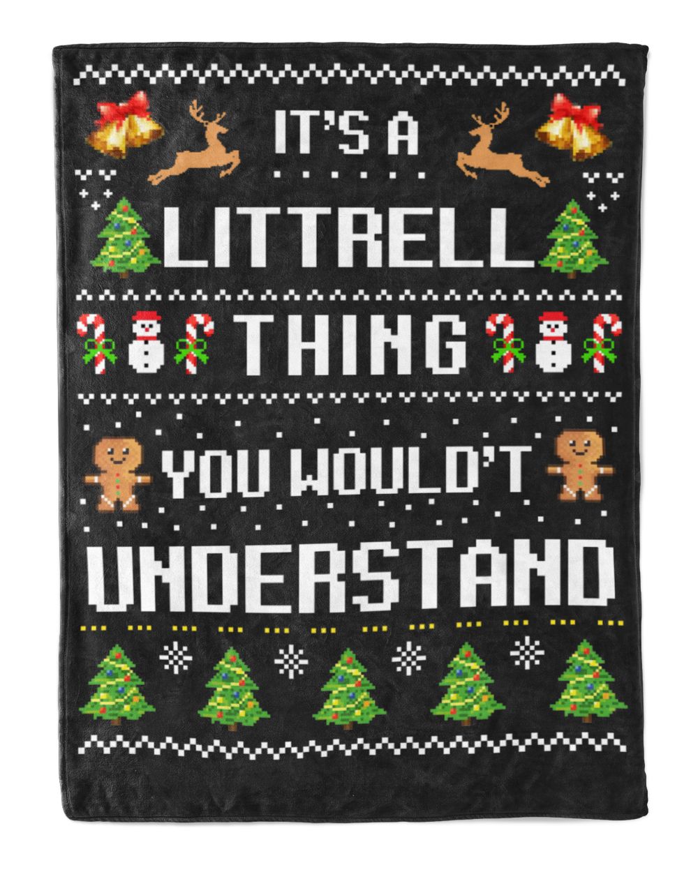 LITTRELL-NT-XM17-01 Cozy Plush Fleece Blanket (60x80in) black 60x80in