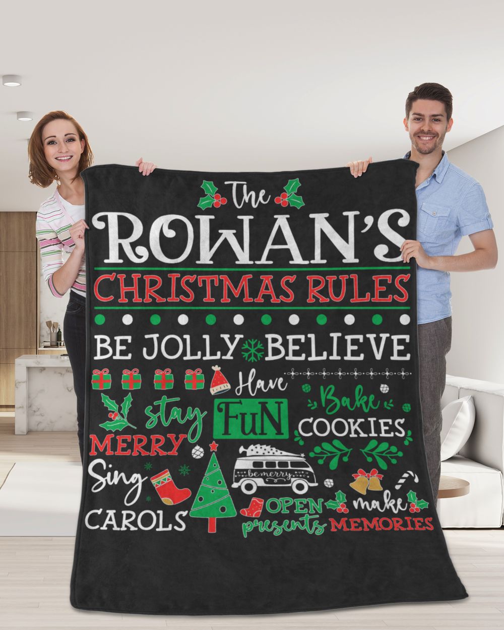 ROWAN-NT-XM10 Cozy Plush Fleece Blanket (60x80in) black 60x80in