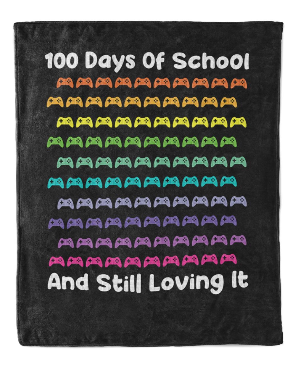 100 Days Of School T-Shirt100 Days Of School Gaming Gamer T-Shirt_by DARSHIRTS_ copy Cozy Plush Fleece Blanket (50x60in)