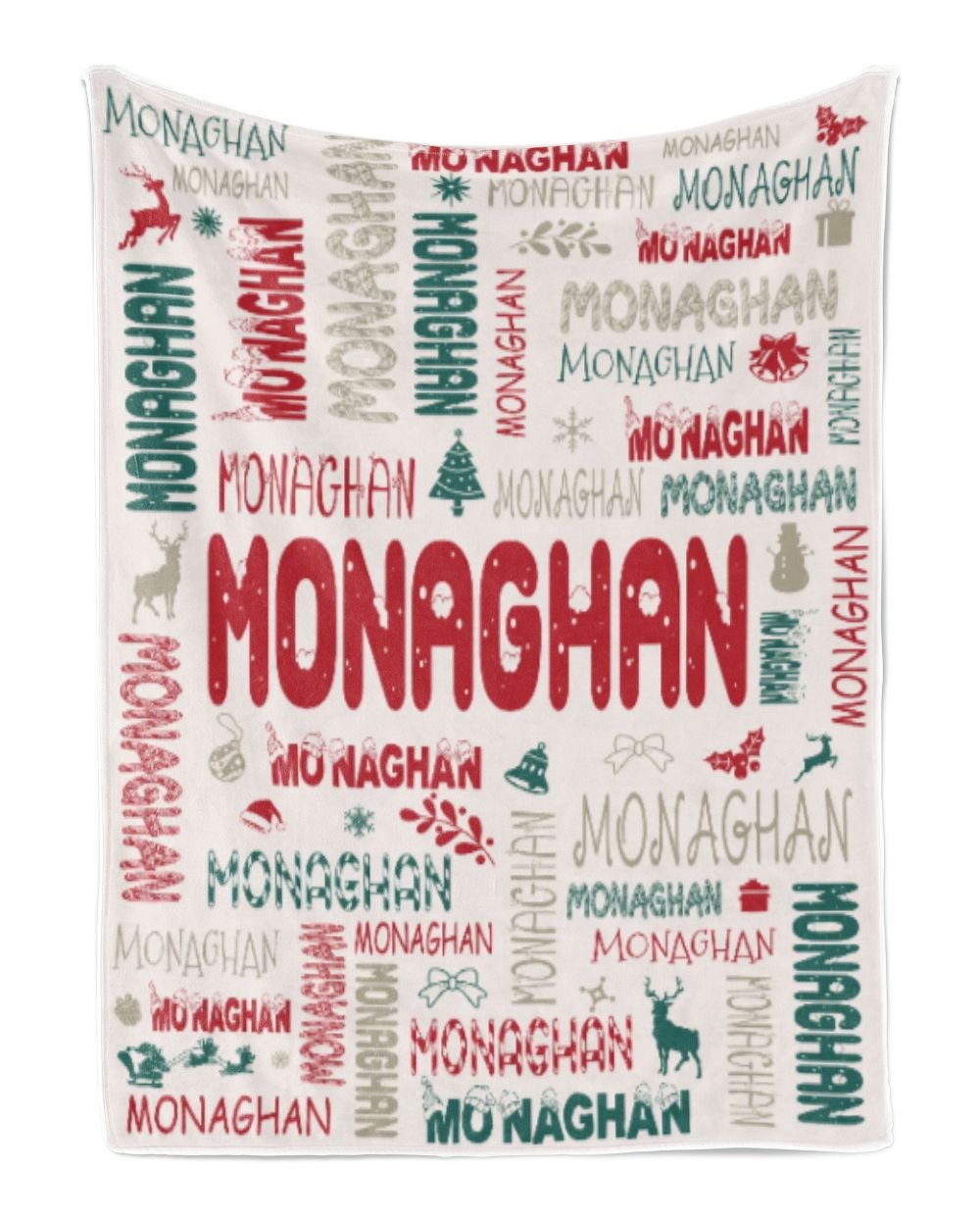 Personalized Christmas Blanket with Name, Custom Name Blanket for Baby, Custom Blanket with Christmas Tree, Christmas Gift for Fbus04215 Monaghan XMASBL02 Cozy Plush Fleece Blanket (30x40in) white 30x40in