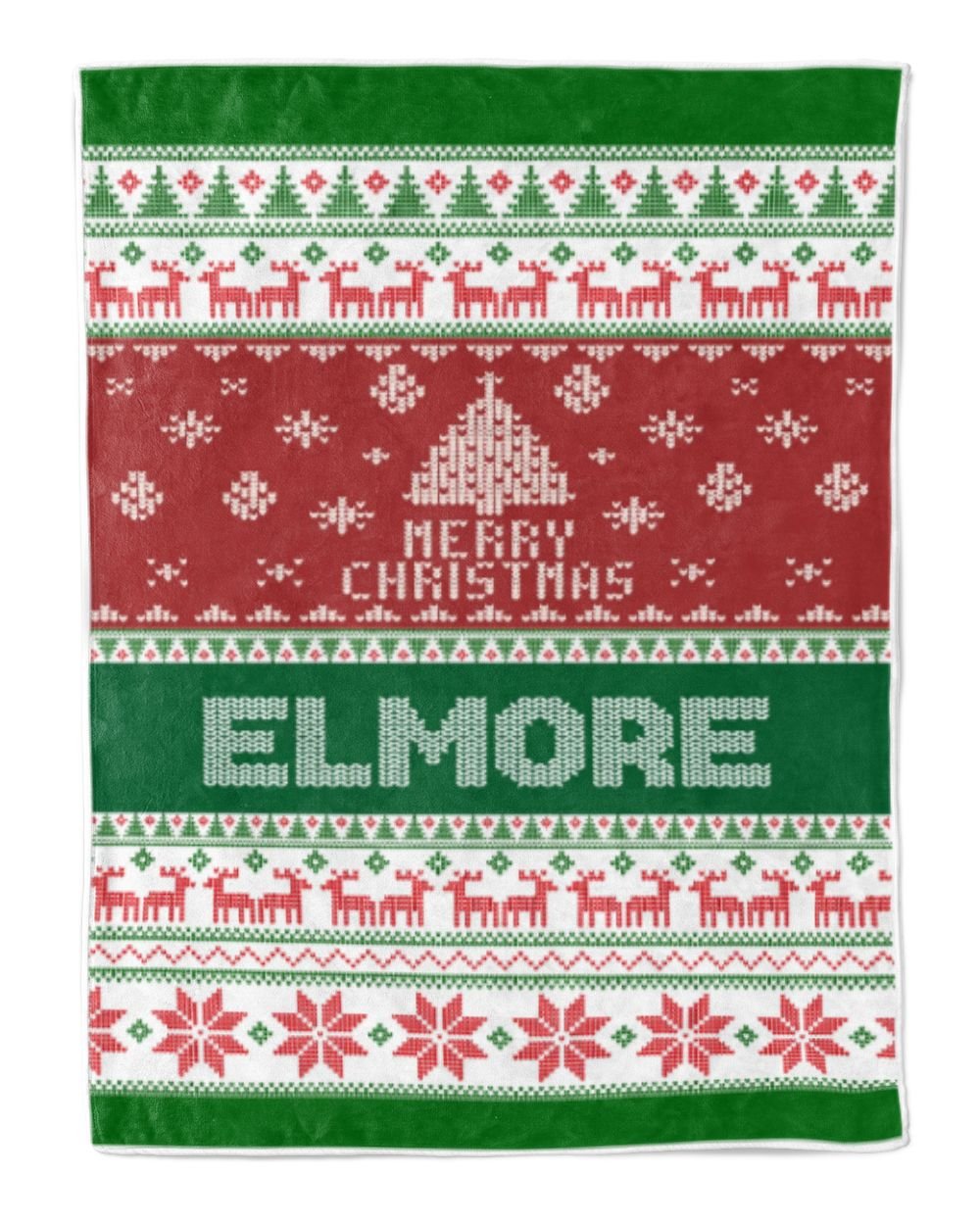 Merry Christmas Fleece Blanket, Personalized Christmas Blanket Gifts for Fbus02681 Elmore XMASBL01 Cozy Plush Fleece Blanket (30x40in) white 30x40in