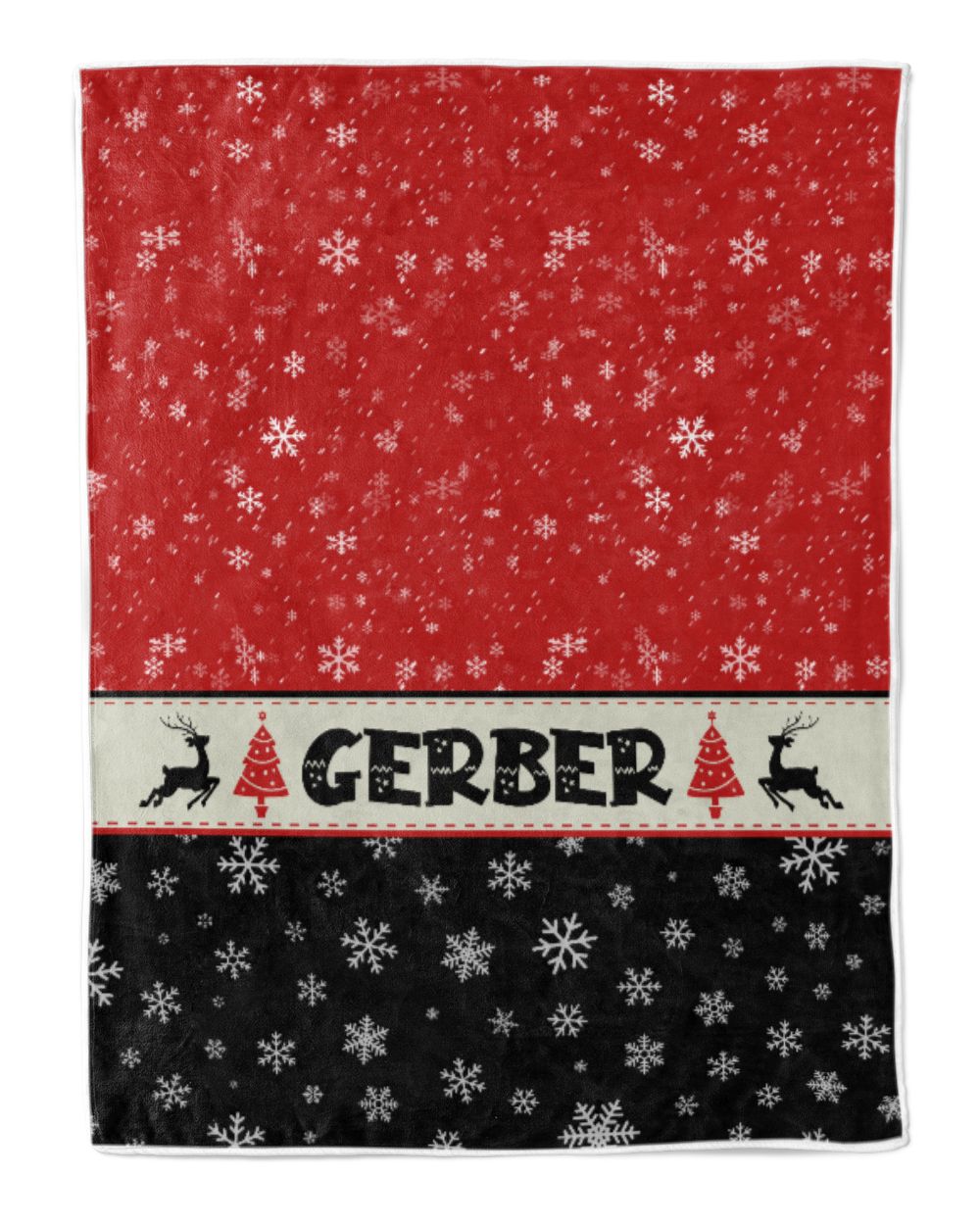 Personalized Christmas Blanket, Xmas Holiday Blanket, Custom Soft Cozy Sherpa Fleece Throw Blankets, Christmas Gift for Fbus02015 Gerber XMASBL03 Cozy Plush Fleece Blanket (30x40in) white 30x40in