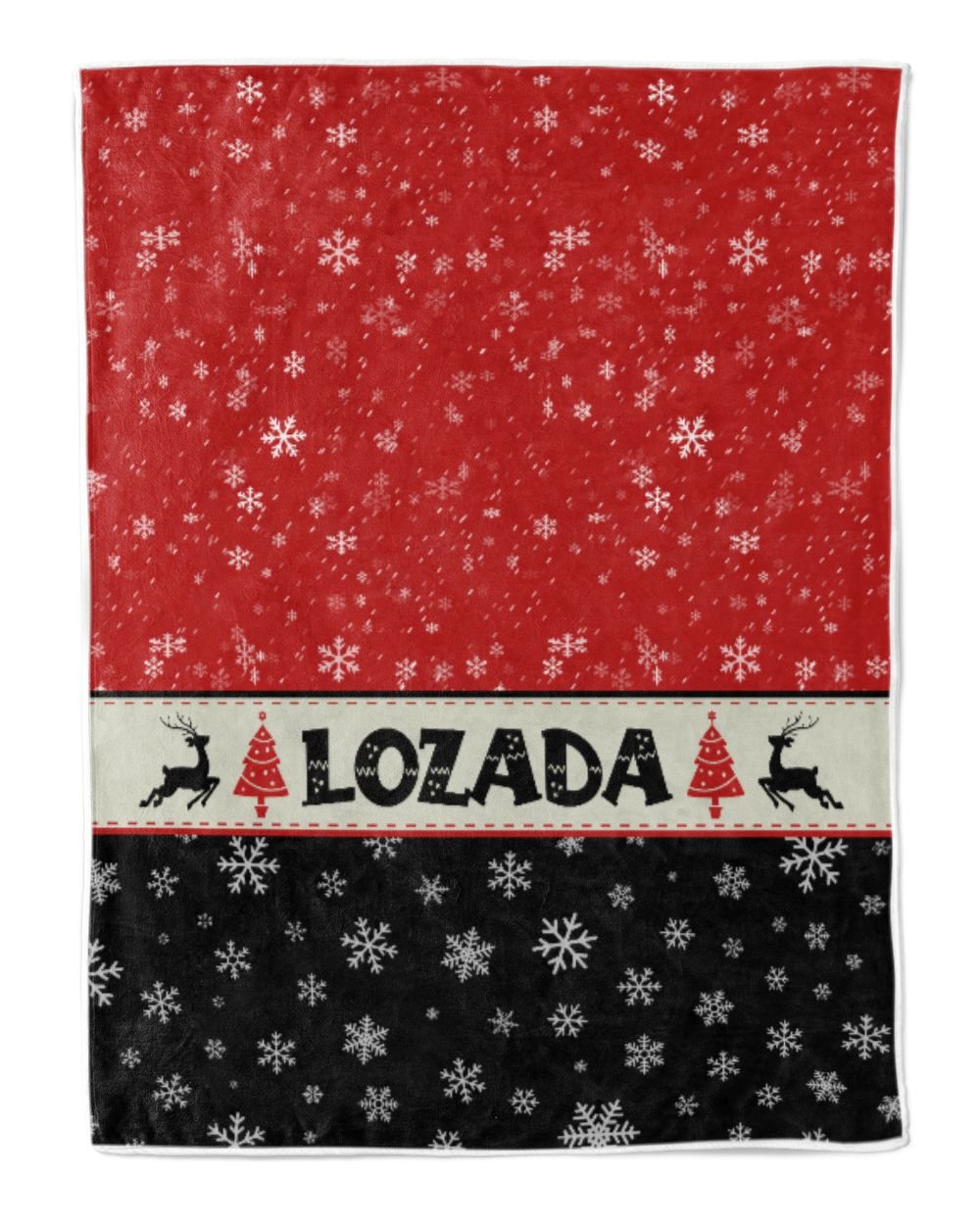Personalized Christmas Blanket, Xmas Holiday Blanket, Custom Soft Cozy Sherpa Fleece Throw Blankets, Christmas Gift for Fbus01950 Lozada XMASBL03 Cozy Plush Fleece Blanket (30x40in) white 30x40in