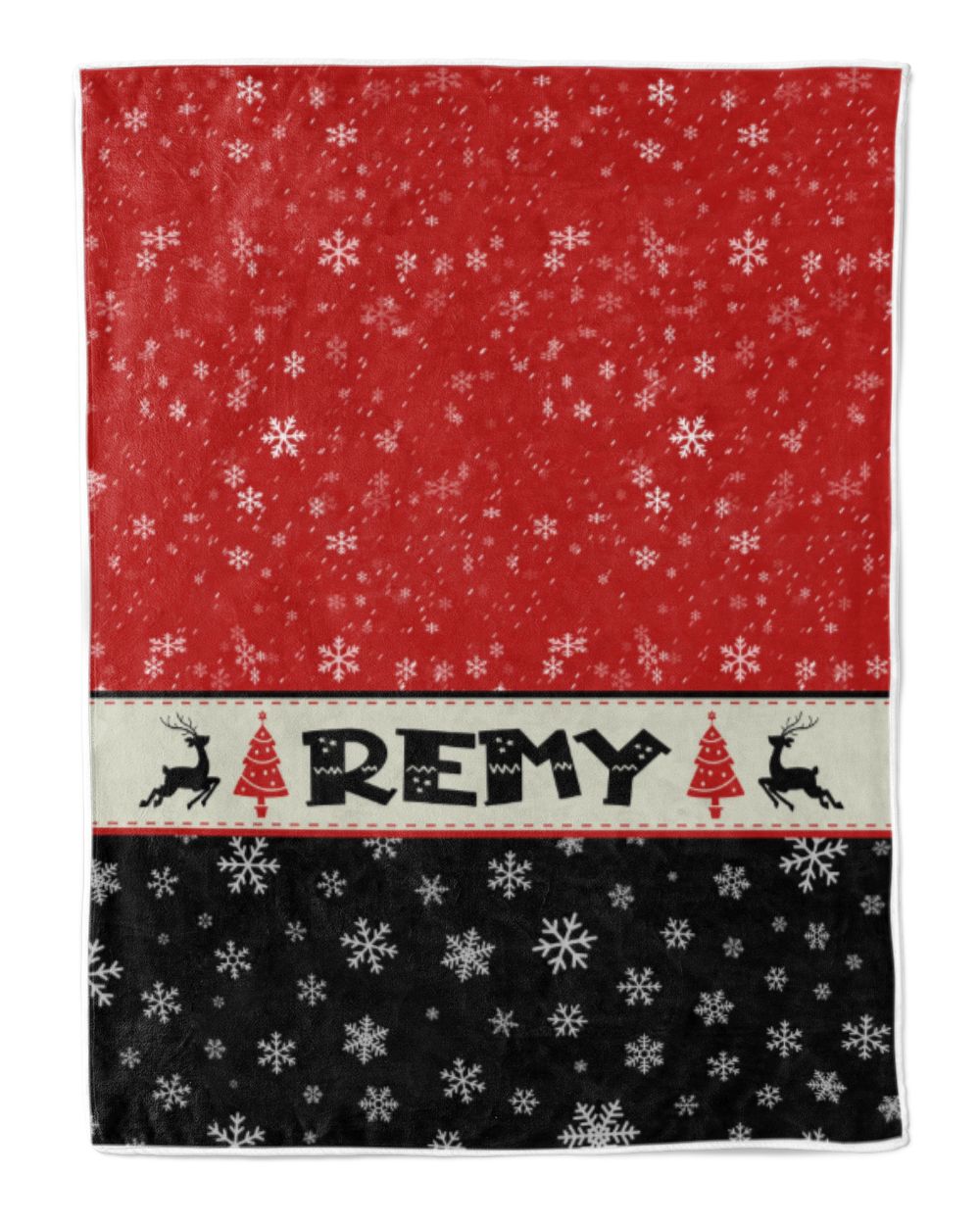 Personalized Christmas Blanket, Xmas Holiday Blanket, Custom Soft Cozy Sherpa Fleece Throw Blankets, Christmas Gift for Fbus07228 Remy XMASBL03 Cozy Plush Fleece Blanket (30x40in) white 30x40in