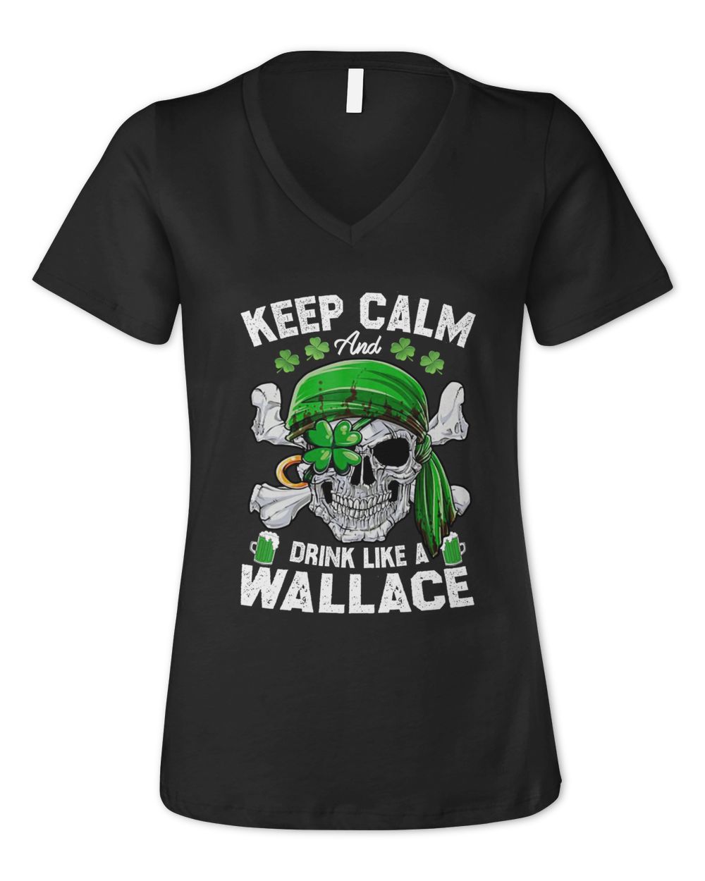 WALLACE Women's Jersey Short Sleeve V-neck Tee black s
