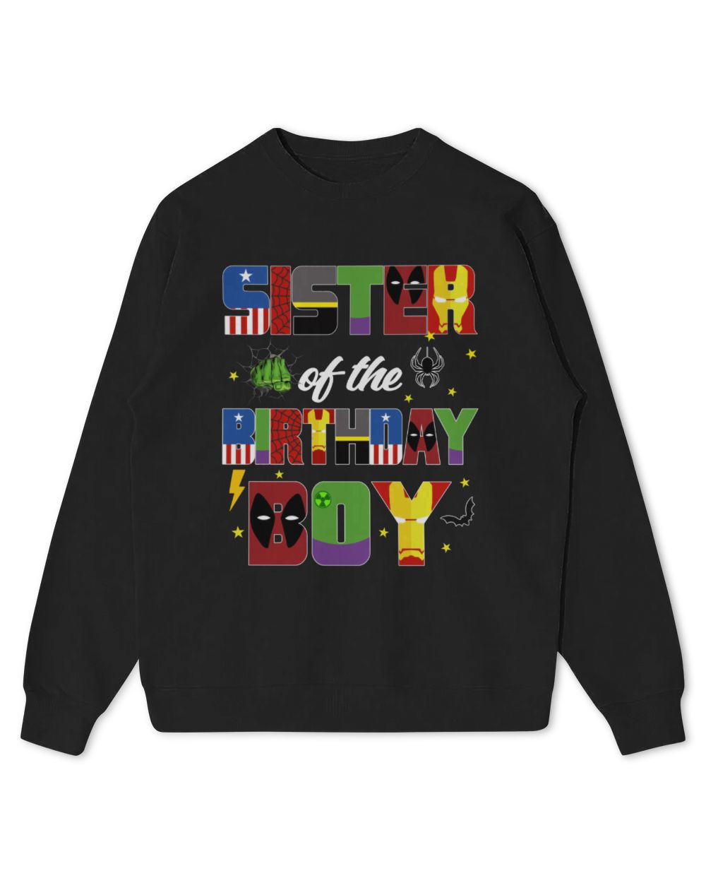 Sister Of The Barbie Birthday Boy Kids Standard Sweatshirt black xs