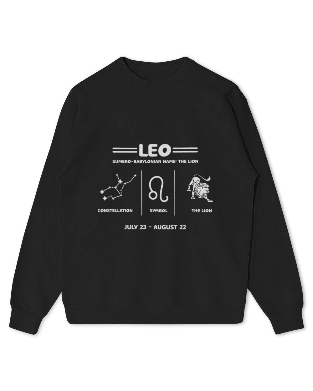 Lion Pet Facts Birthday Classic Zodiac Sign Lion Astrology Kids Standard Sweatshirt black xs
