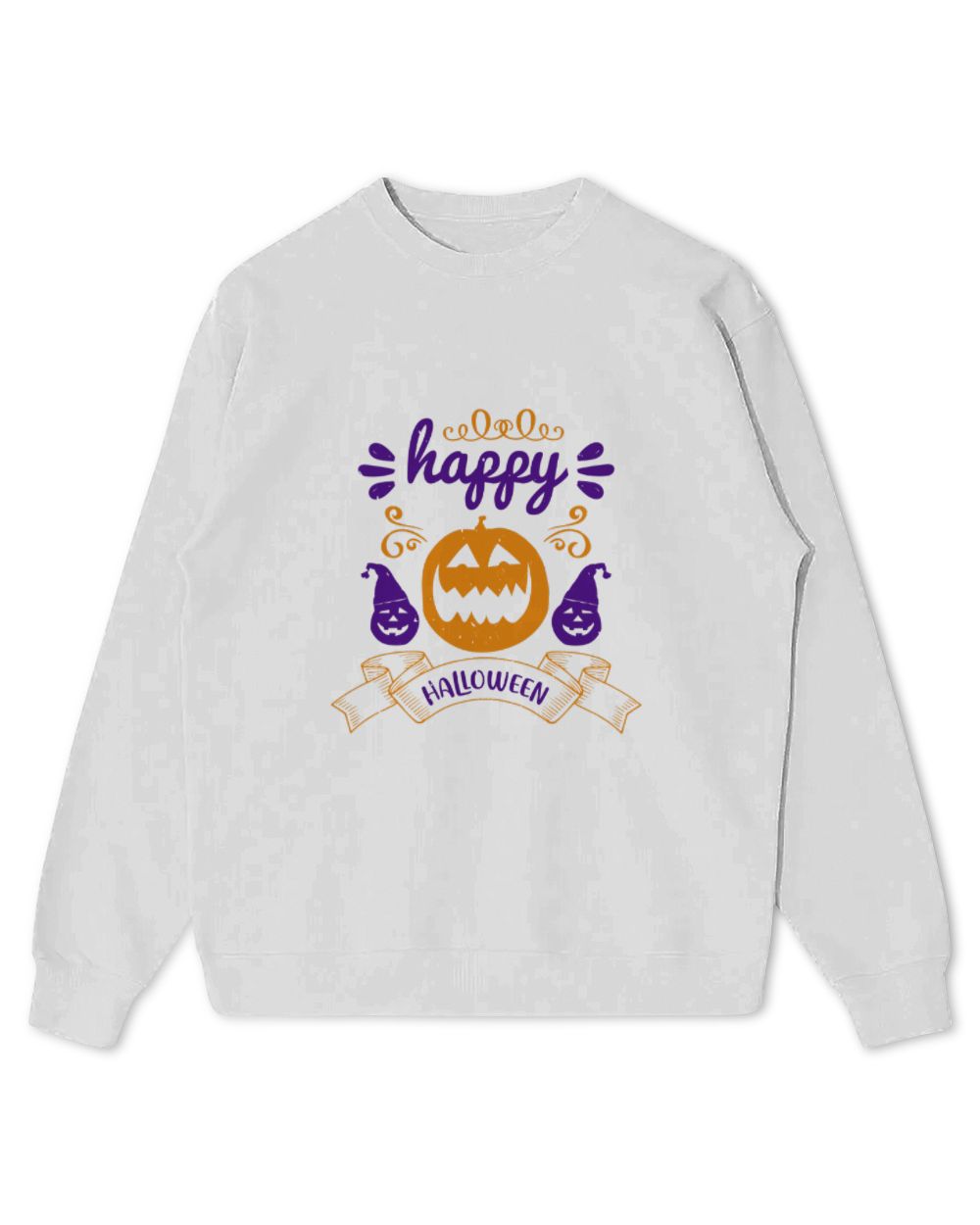 happy halloween Kids Standard Sweatshirt white xs