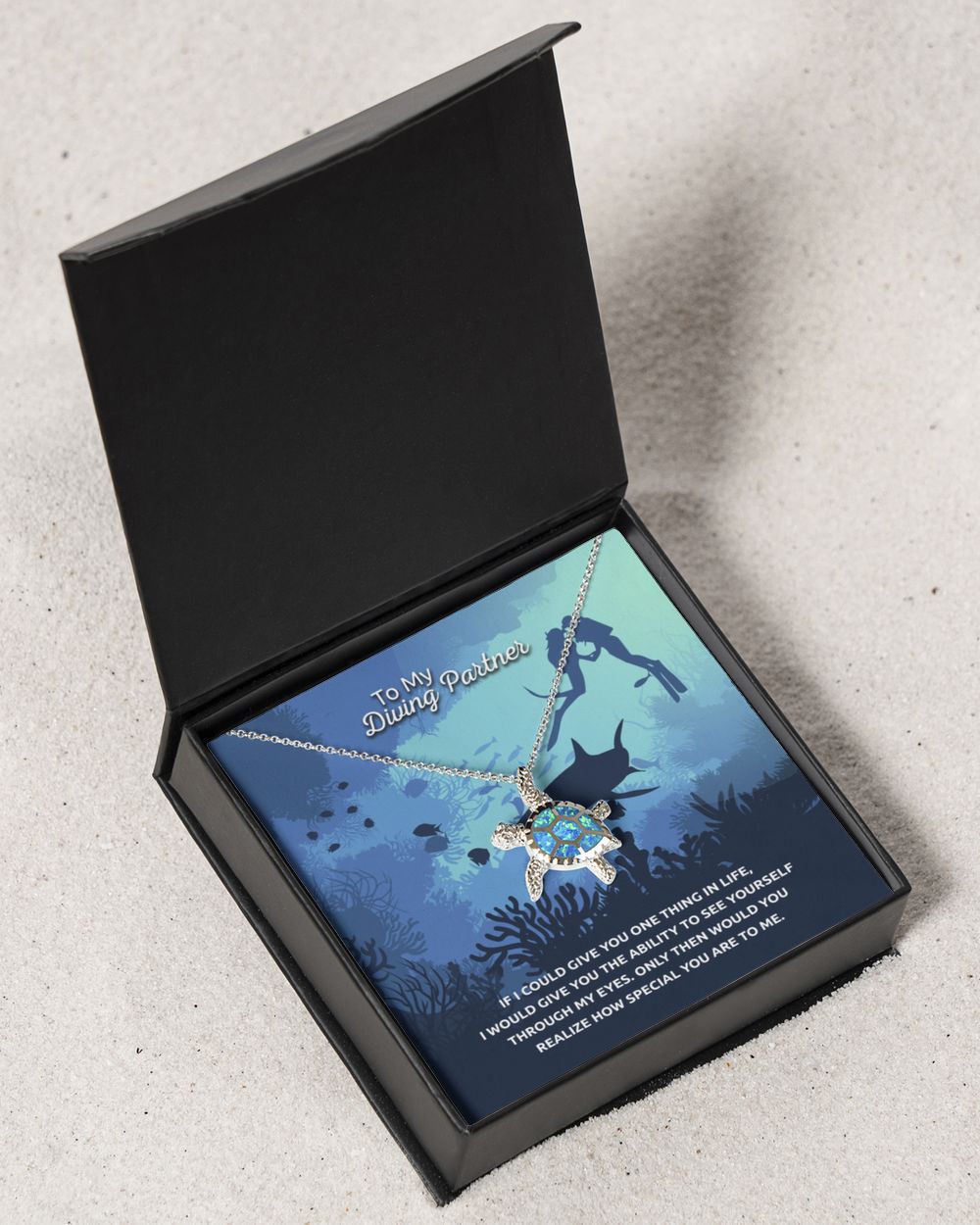 My Diving partner Turtle Necklace no-gift-wrap standard-box