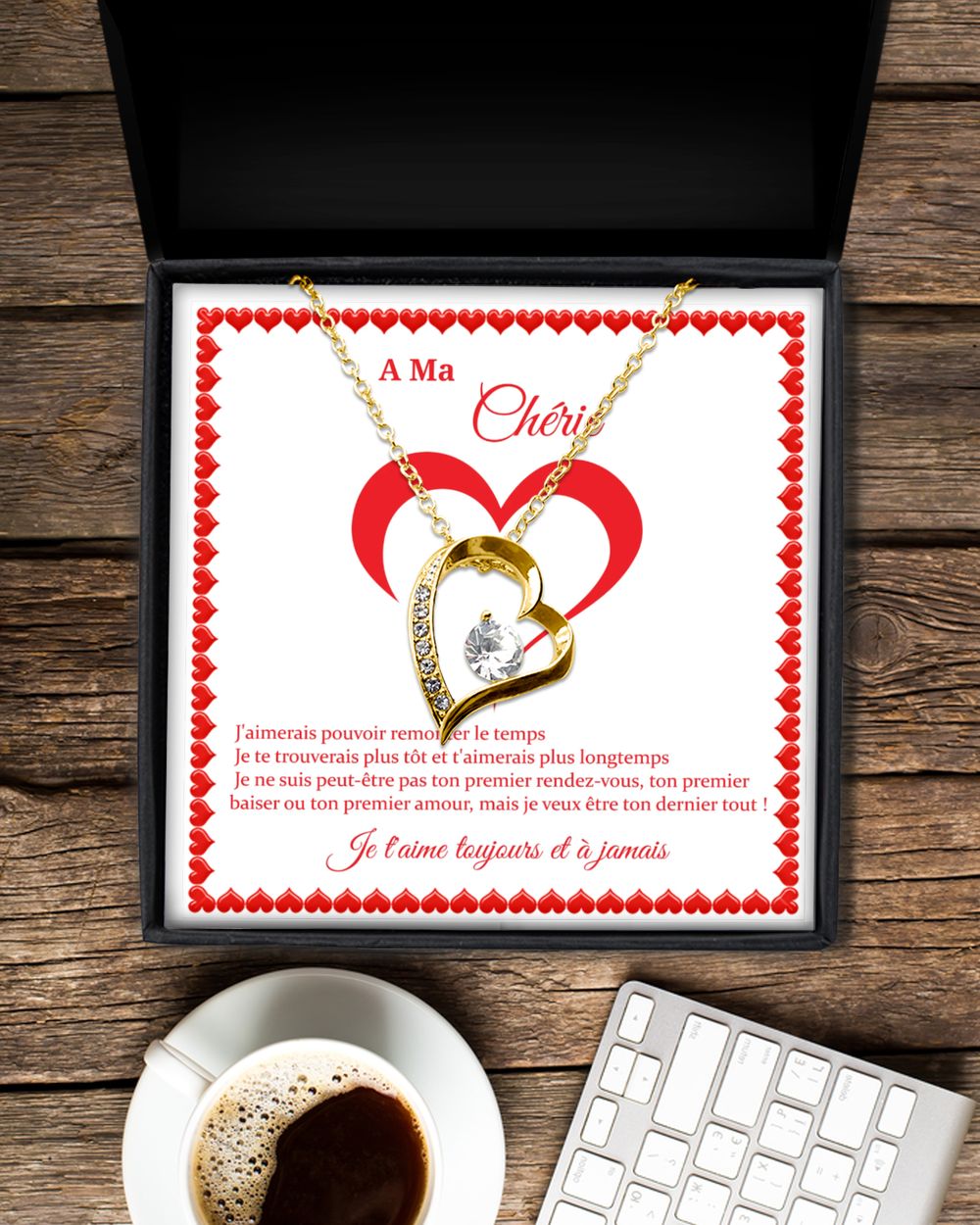 A ma Chérie Luxury Heart - Gold Plated 