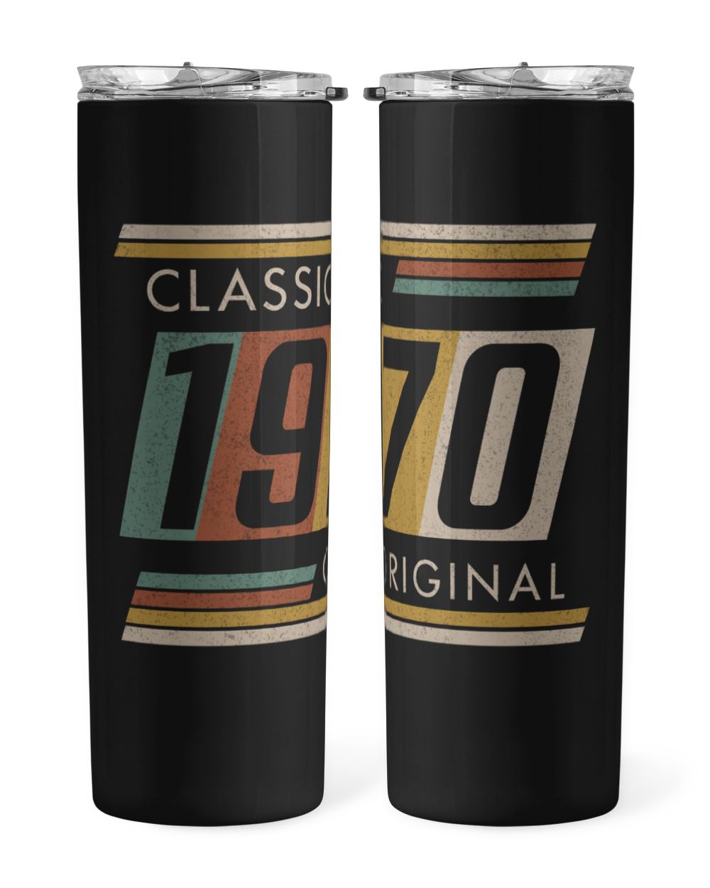 1970 Original USA16 Skinny Tumbler black 20oz