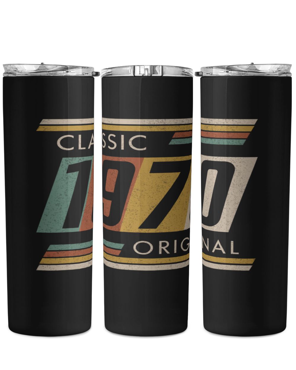 1970 Original USA16 Skinny Tumbler black 20oz