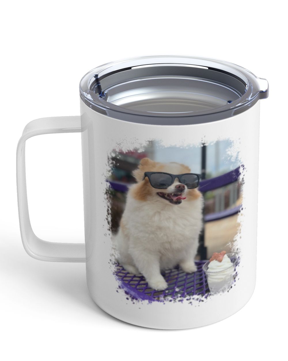 Koda the Fluff in Love Insulated Mug white 10oz