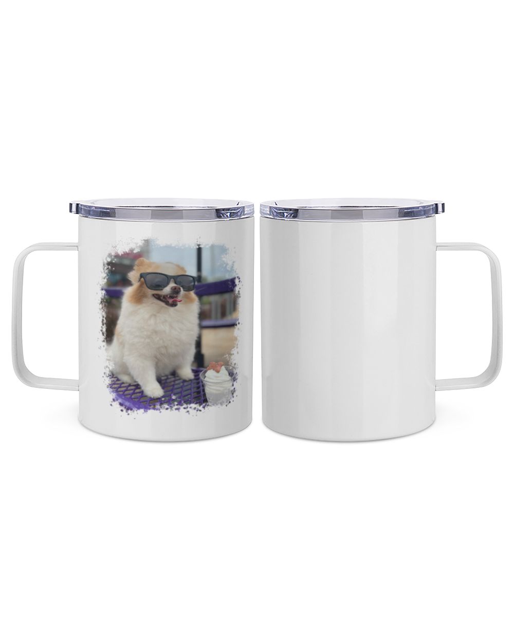 Koda the Fluff in Love Insulated Mug white 10oz