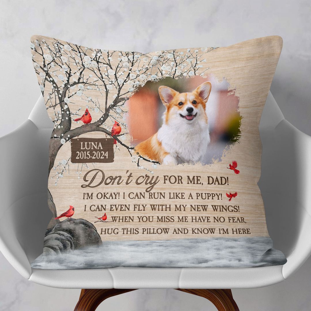 Personalized Custom Dog Pet Memorial Pillow PL64