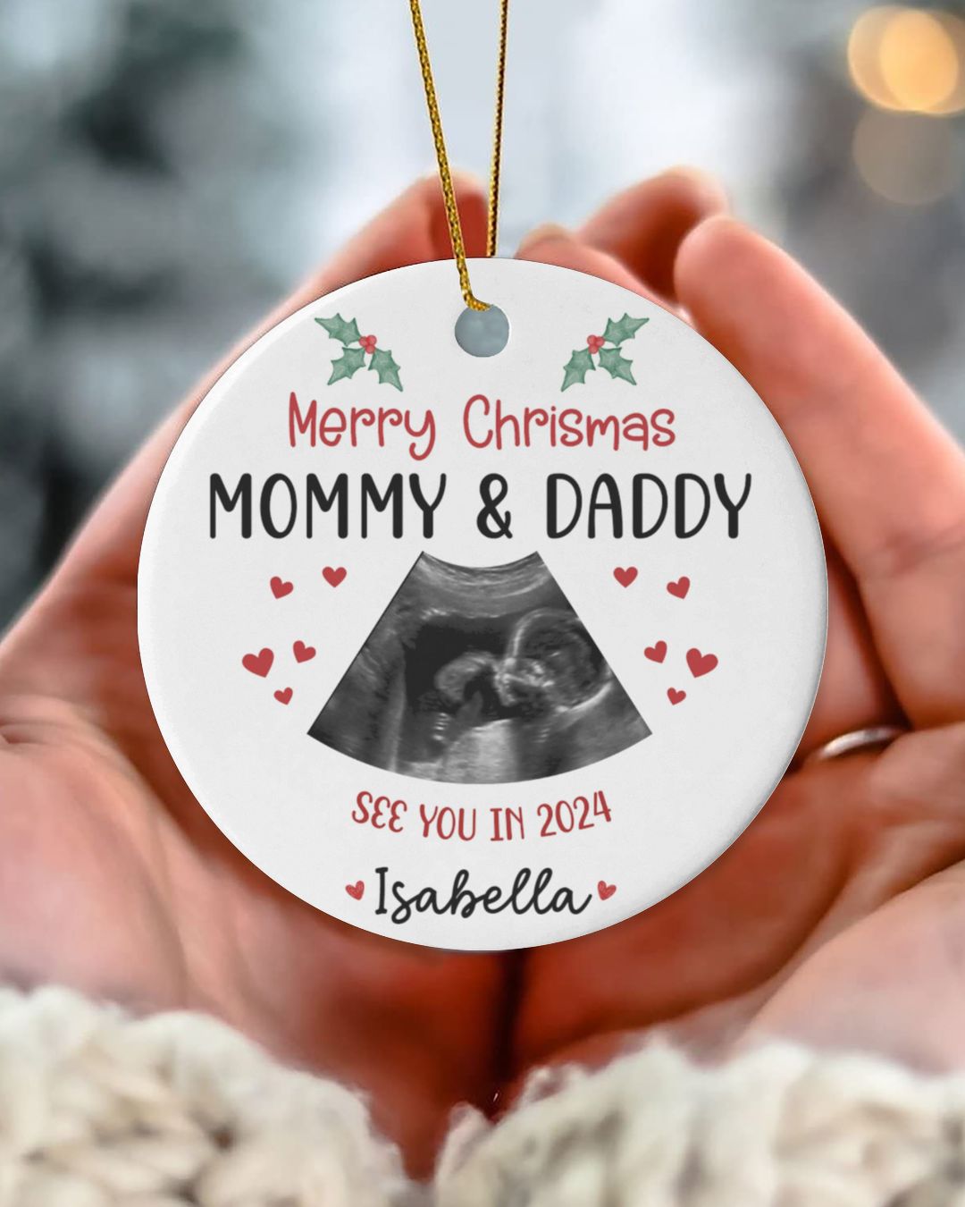 Personalized Christmas Gift For Expecting Parents, Dad To Be Gift, Mom
