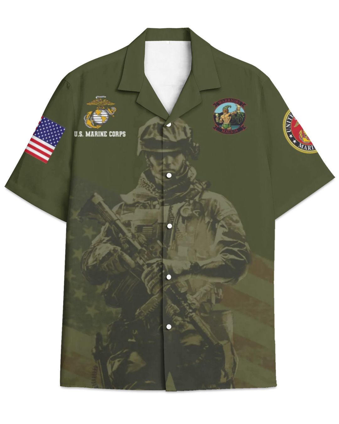 MALS-24 Warriors Hawaiian Shirt | Proud Vet 12