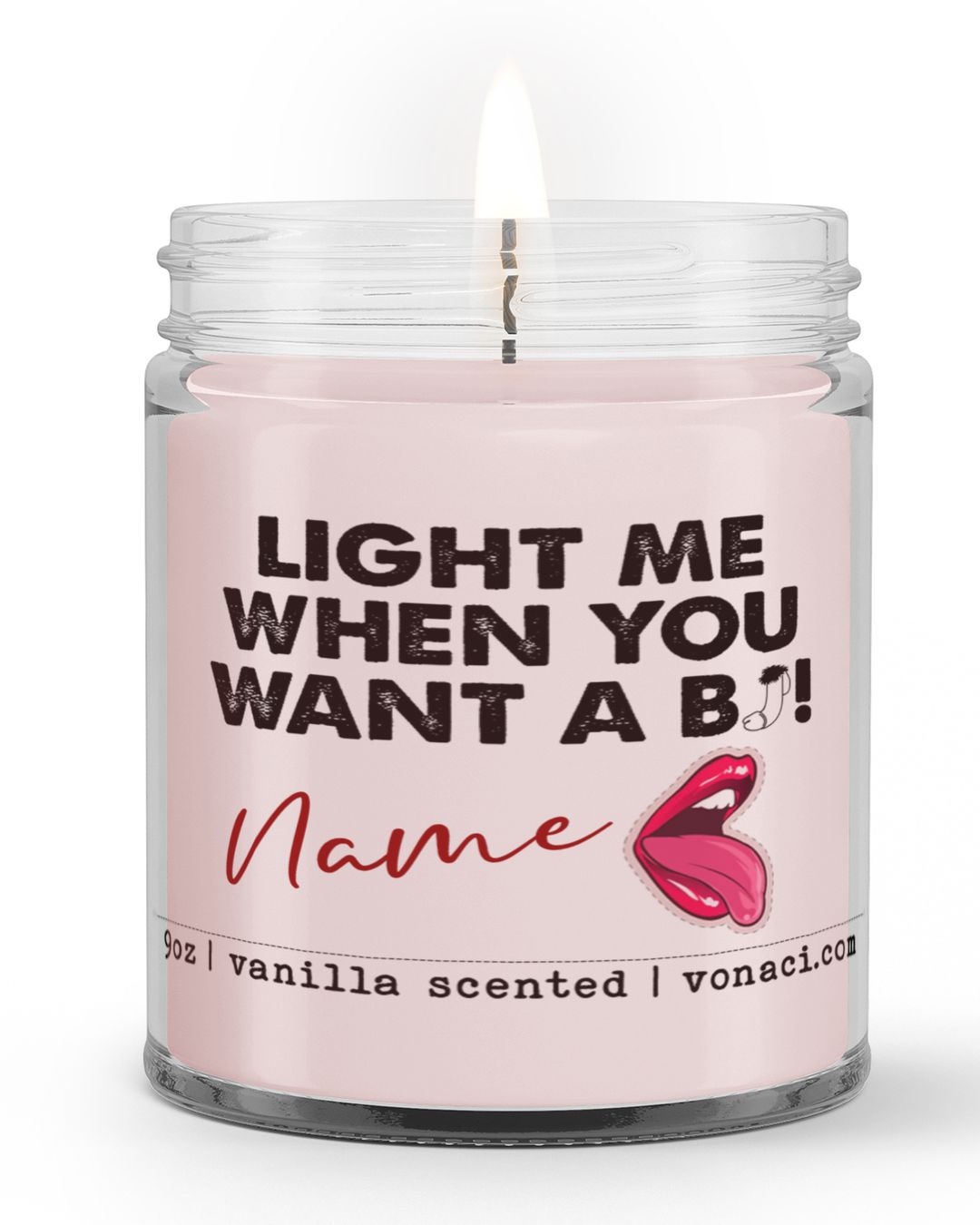 Custom Name, Light me when BJ Candle Anniversary gift for him, Fathers