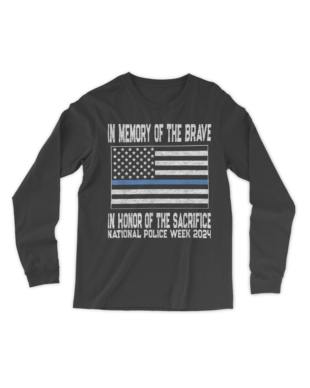 National Police Week 2024 Vintage Blue Line US Flag TShirt vivika