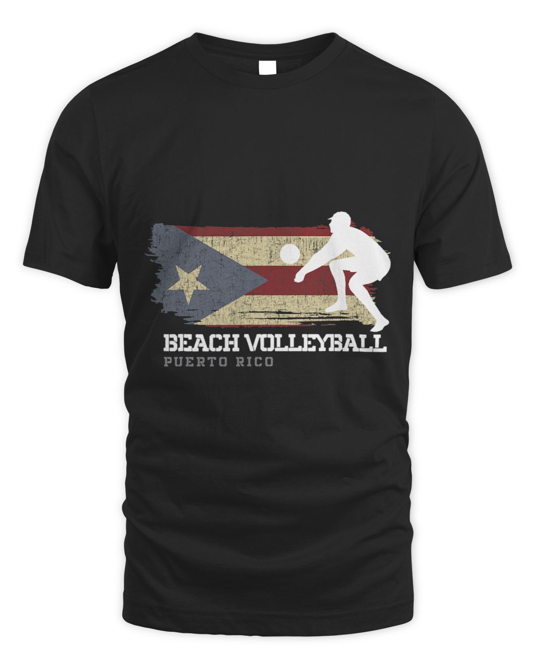 Beach Volleyball Puerto Rico Flag Love Volleyball Player SenPrints