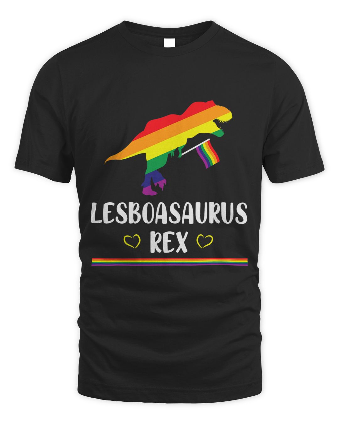 Lesboasaurus Rex Lesbian T Rex Gay Pride Flag LGBTQ Funny