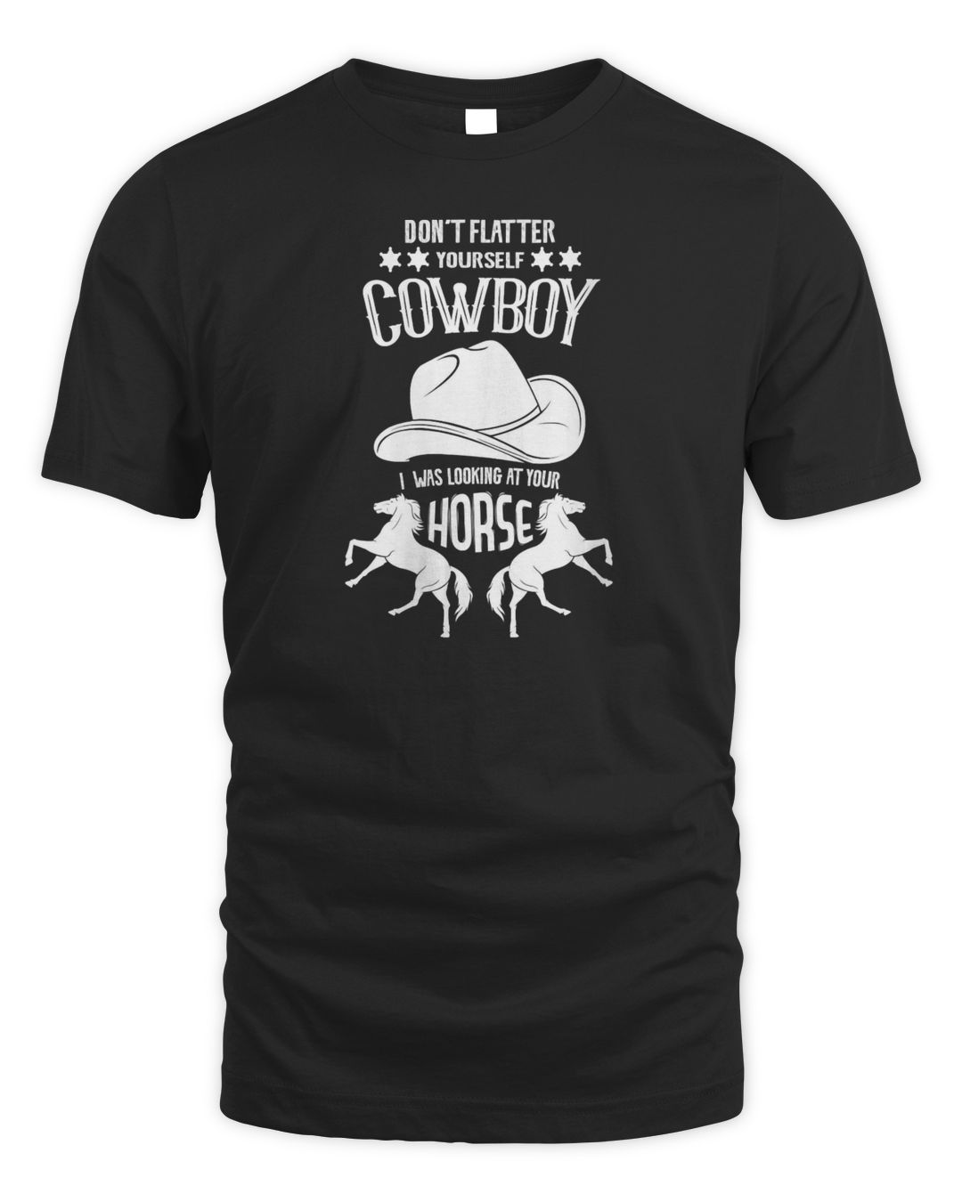 Womens Don t Flatter Yourself Cowboy I Was Looking At Your Horse V Neck 