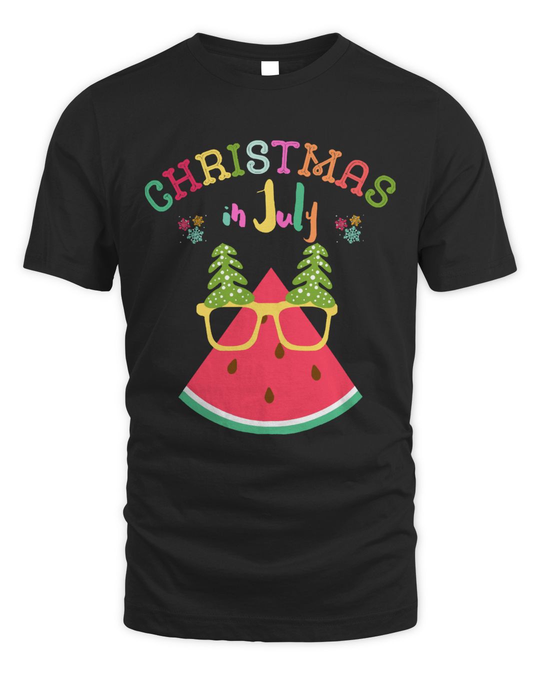 Christmas In July Gifts T Shirt Funny Watermelon Christmas in July