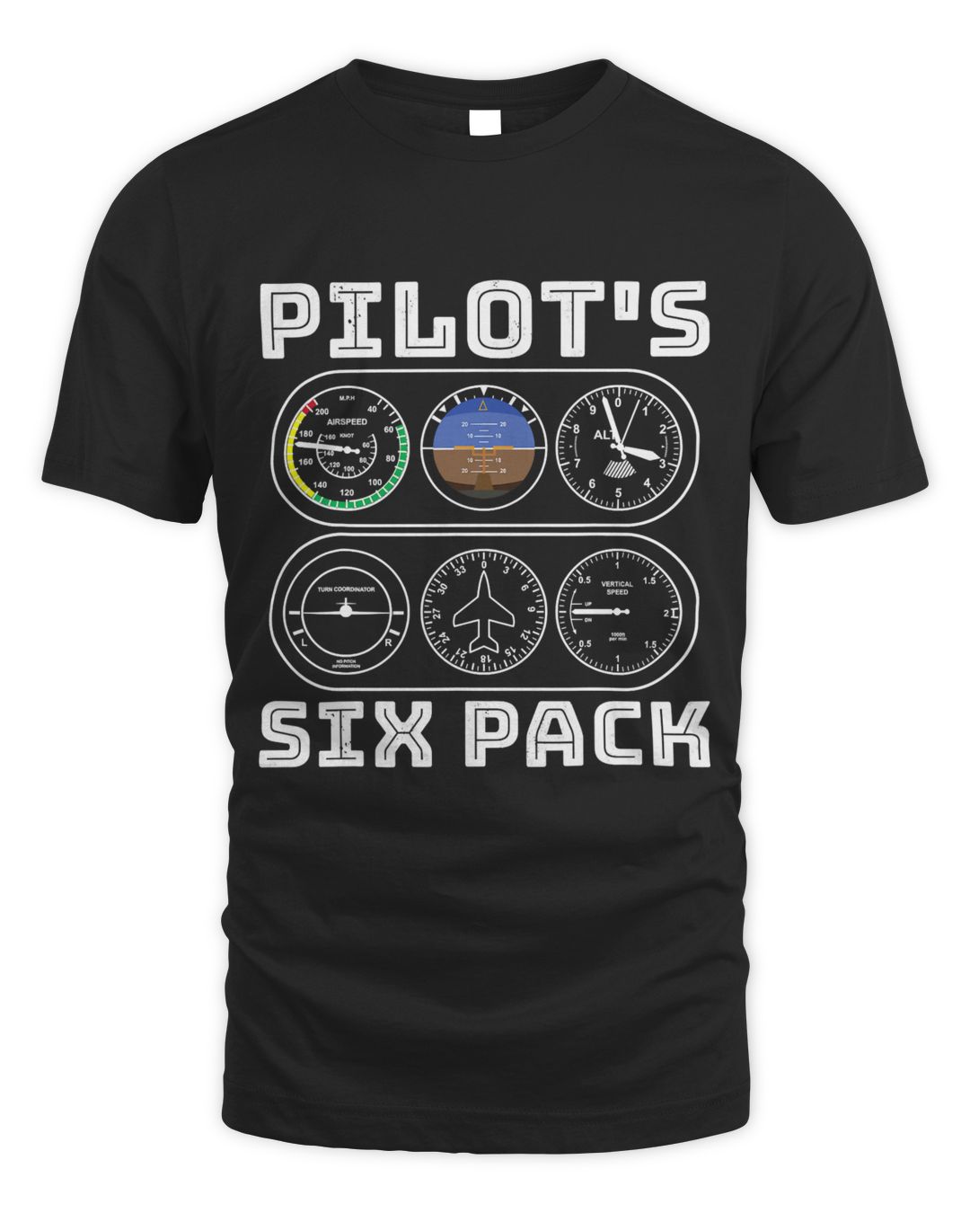 Six Pack Flying Airplane Outfit I Fun Pilot Aviation 6-Pack T-Shirt