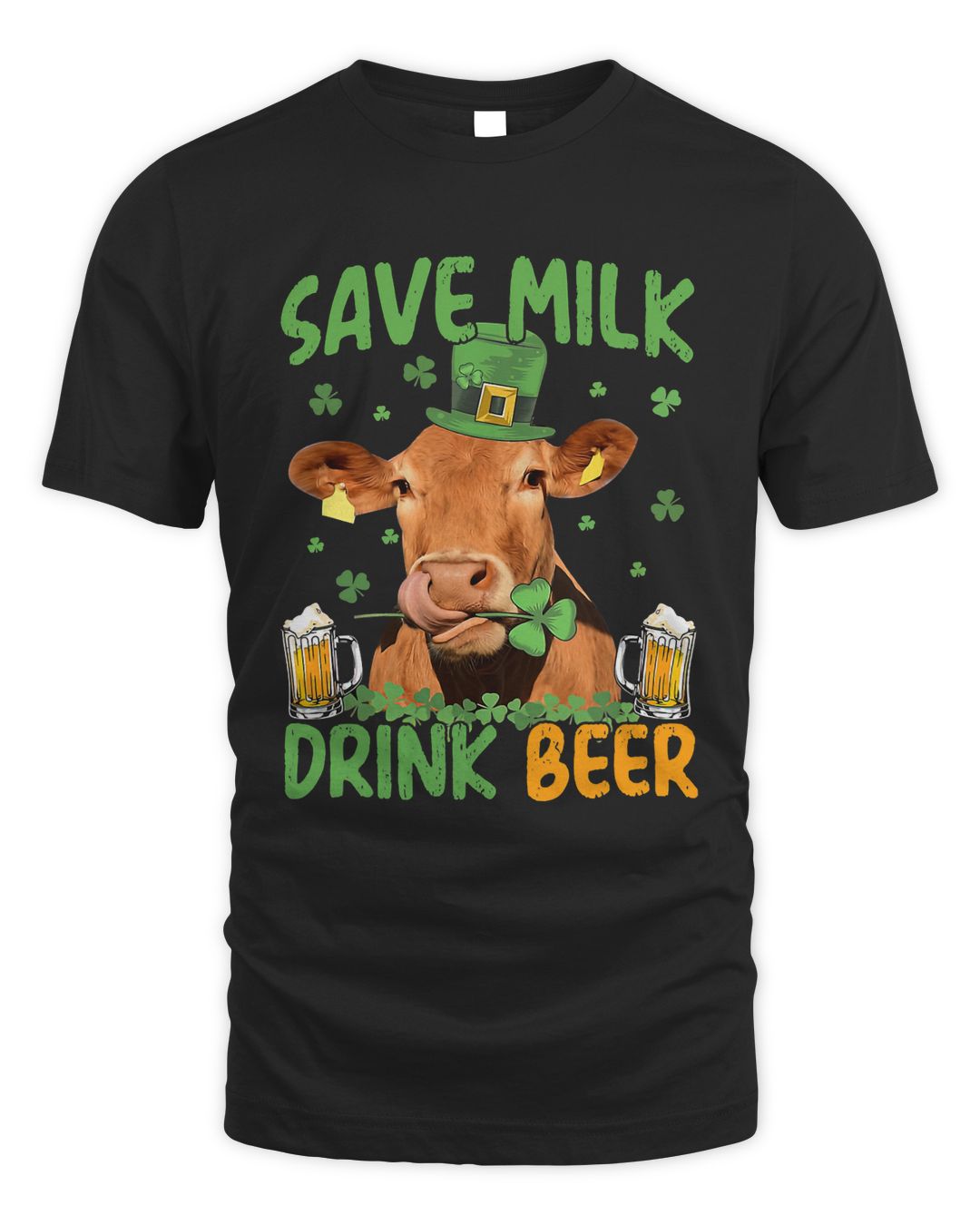 Cow Save Milk Drink Beer Cow With Beer Patricks Day SenPrints