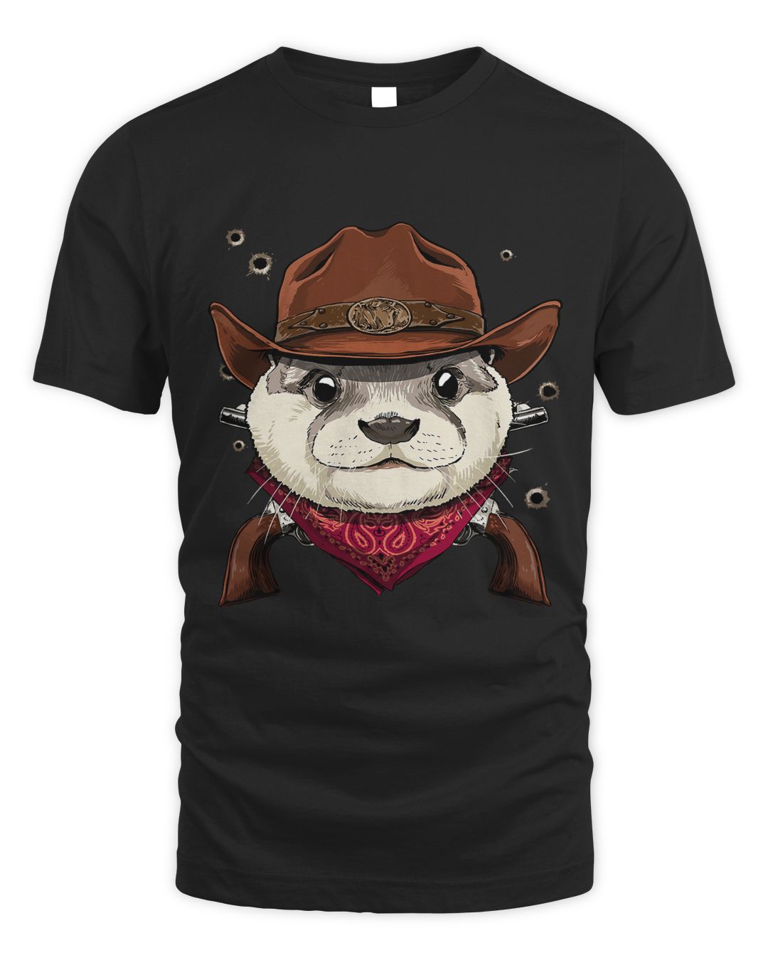 Cowboy Otter Western Rodeo Cowboy Hat and Bandana 133
