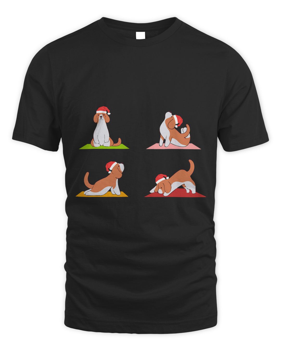 Beagle makes yoga funny dogs in yoga poses for christmas 84 | SenPrints